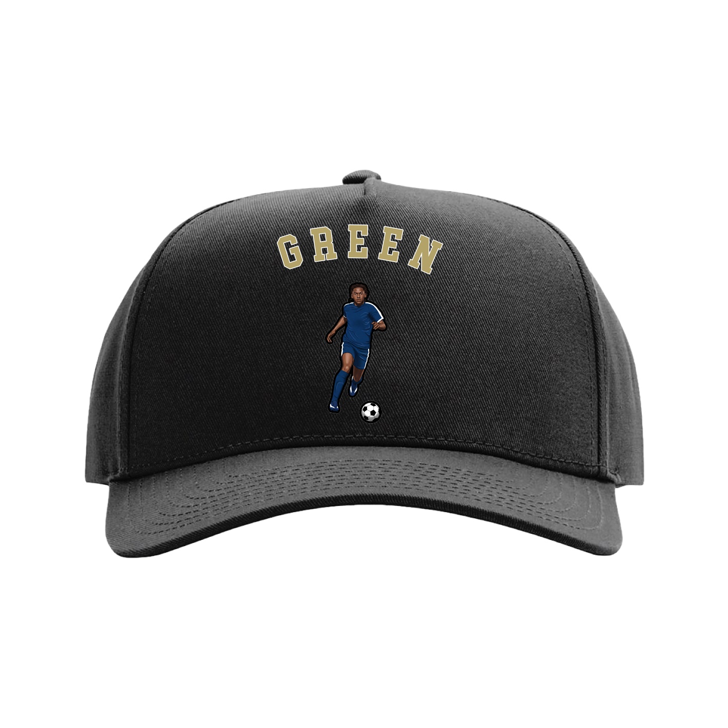 Full Fabric Five-Panel Champ Cap — Shirsey Arch in Black