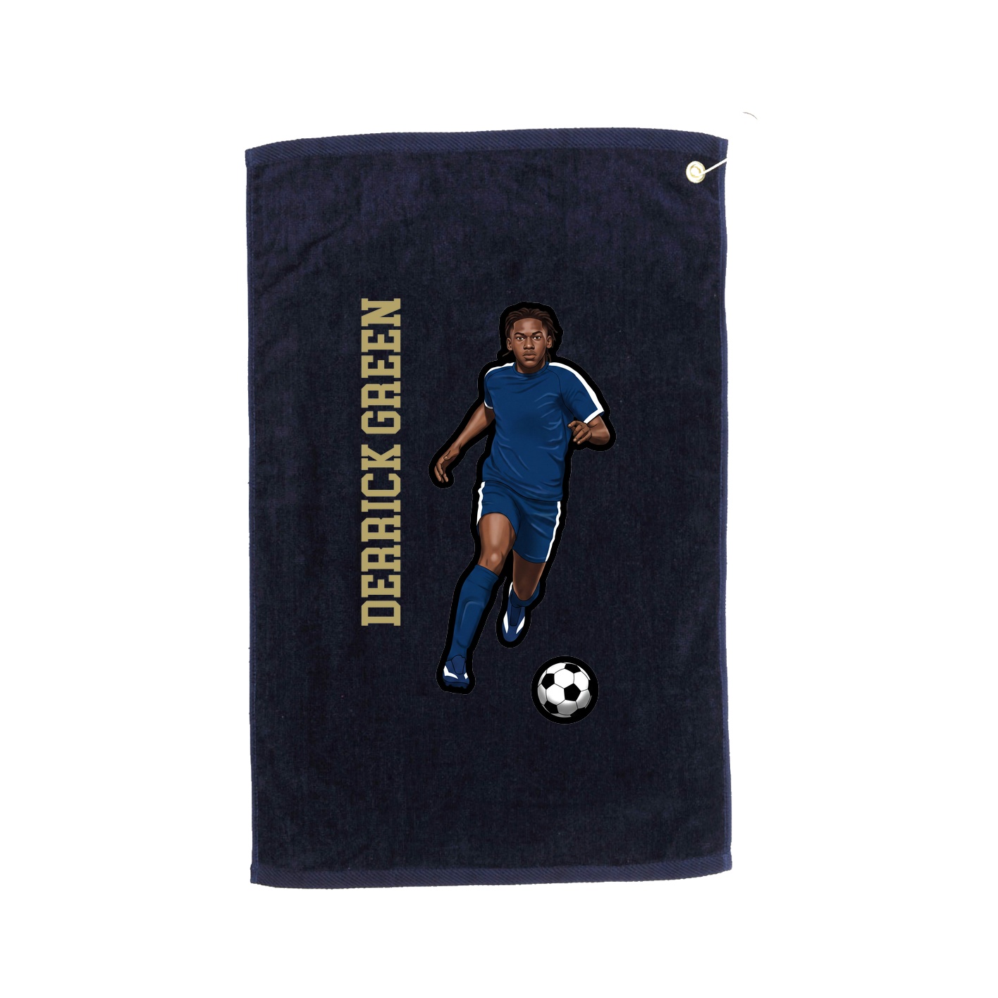 Golf Towel — Name Vertical in Navy