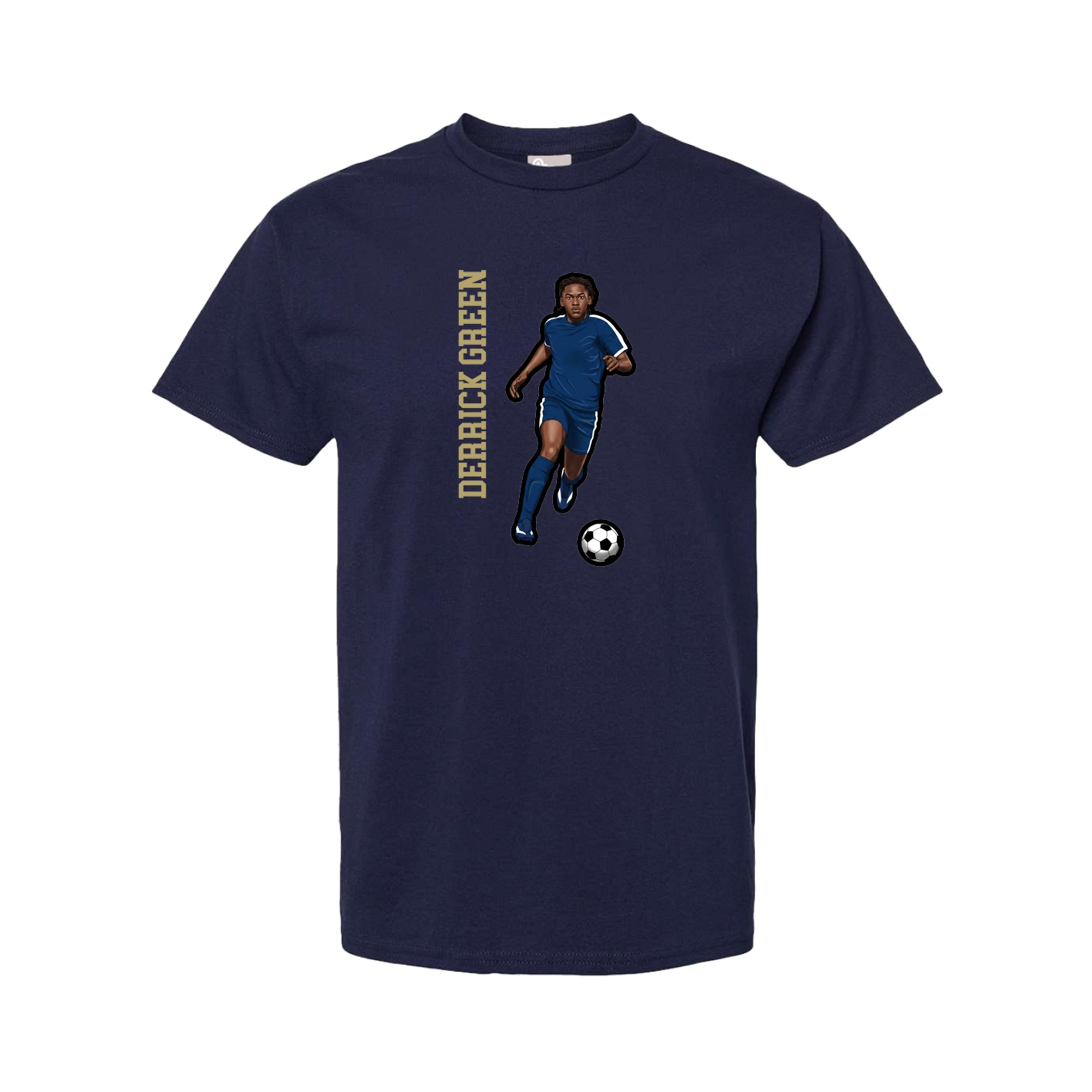 Tee — Name Vertical in Navy