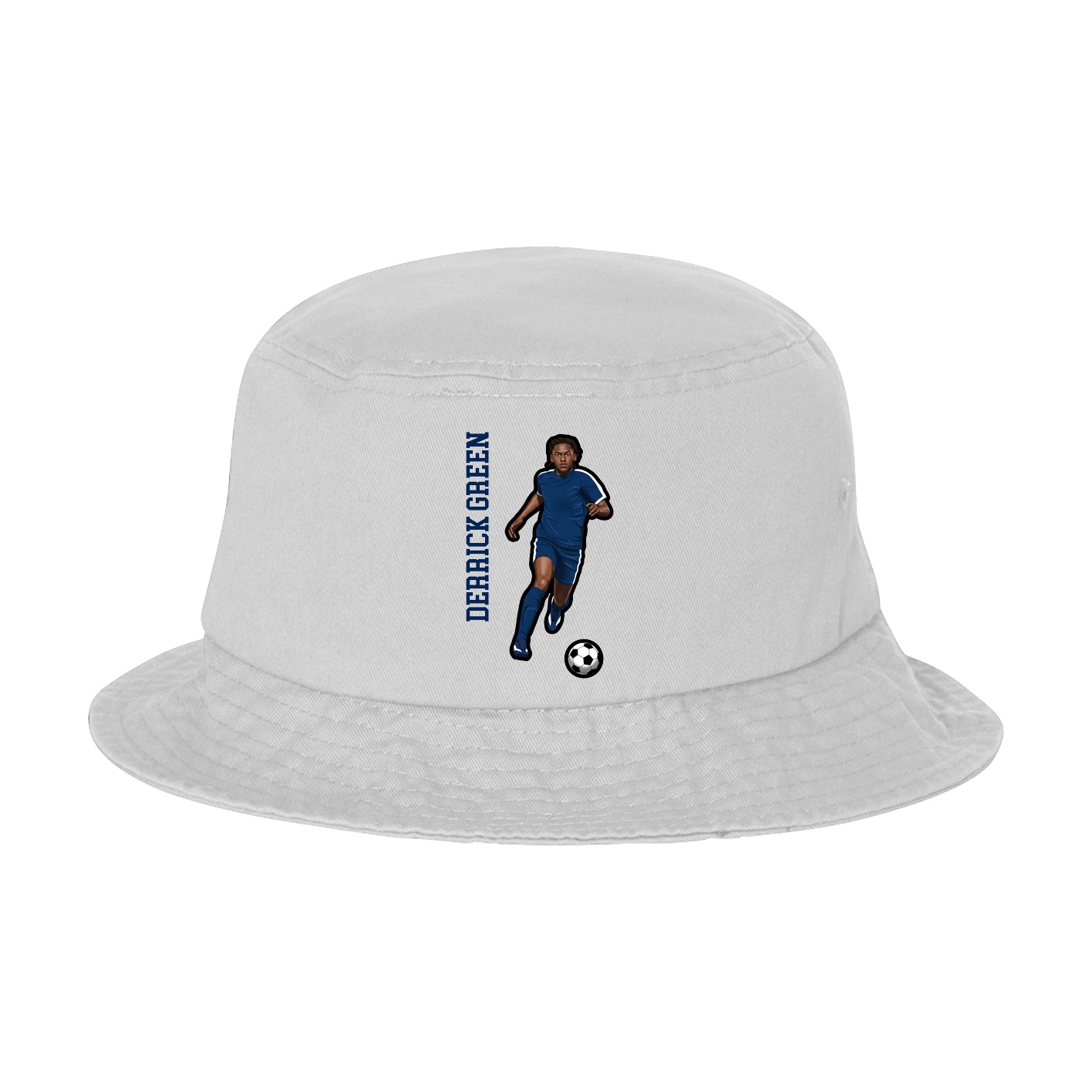 Bucket Cap — Name Vertical in White