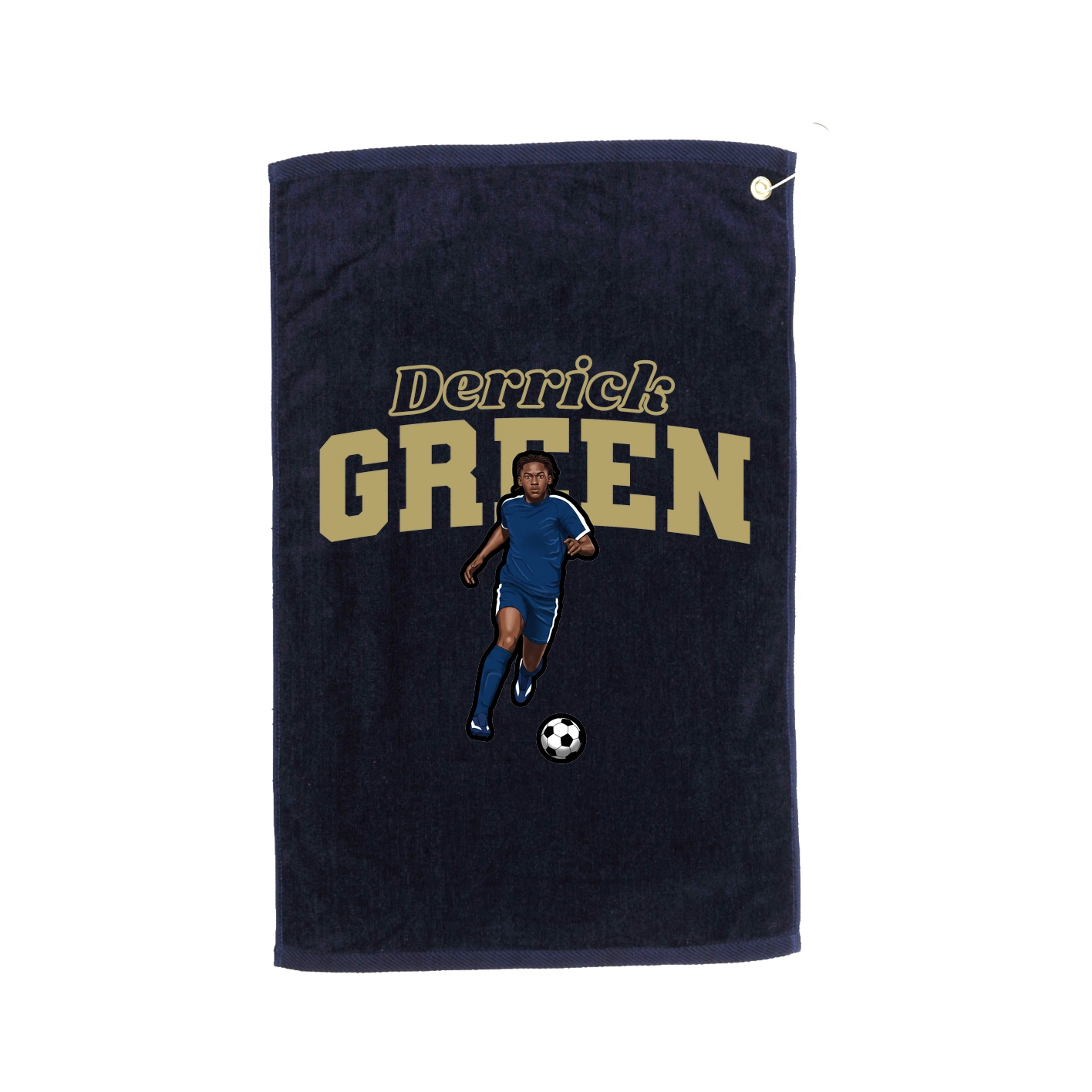 Golf Towel — Name Arch in Navy