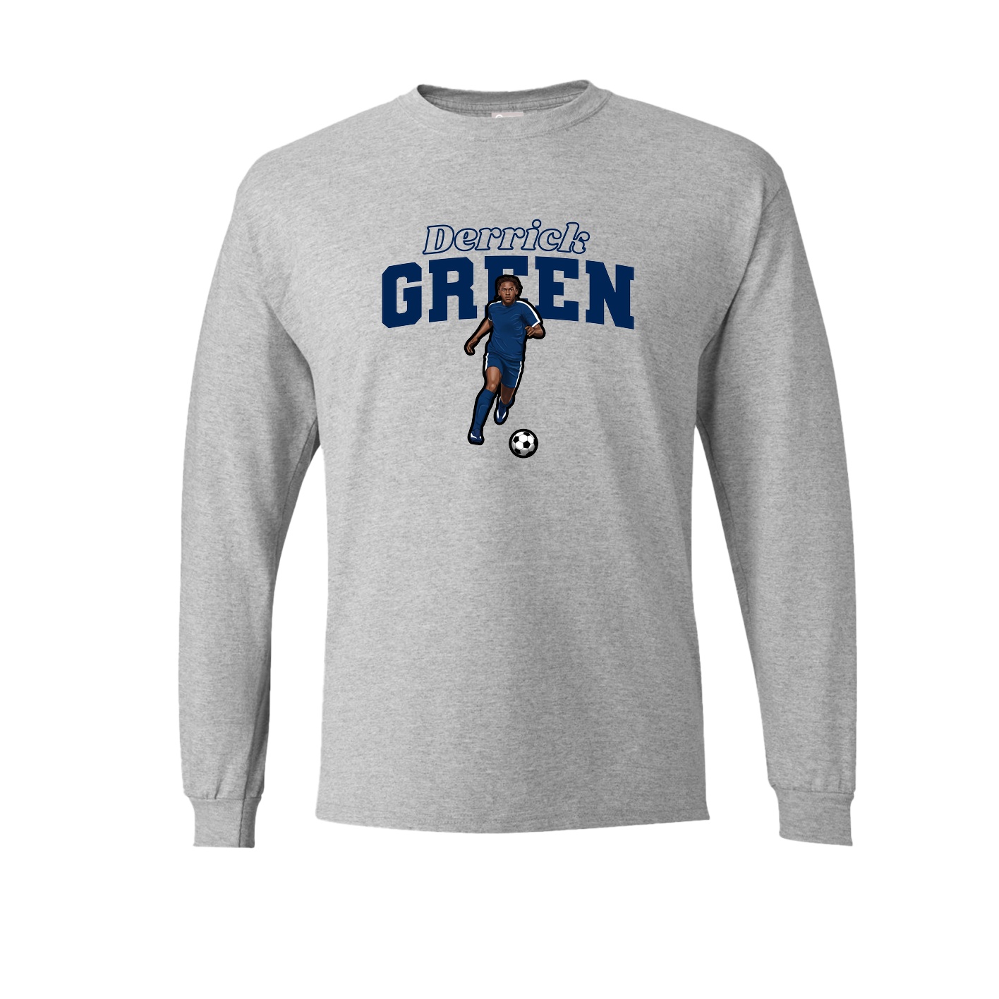 Long Sleeve Tee — Name Arch in Grey