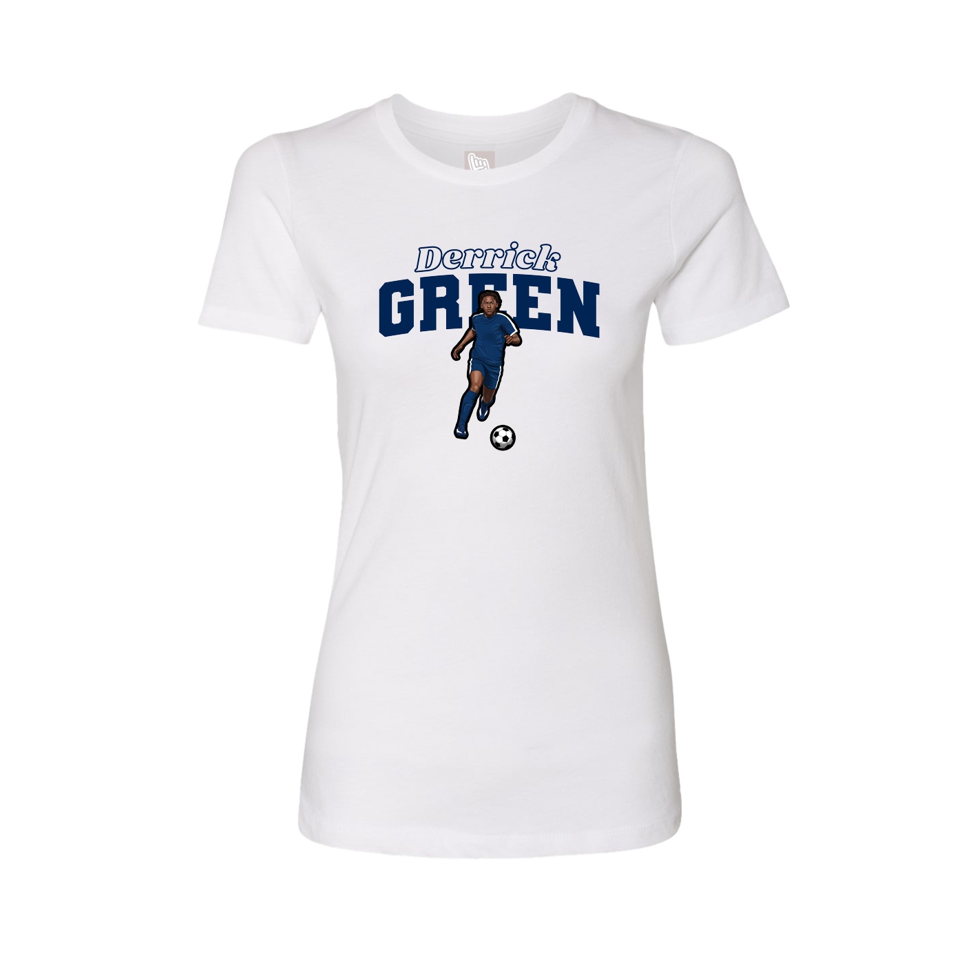 Womens Tee — Name Arch in White