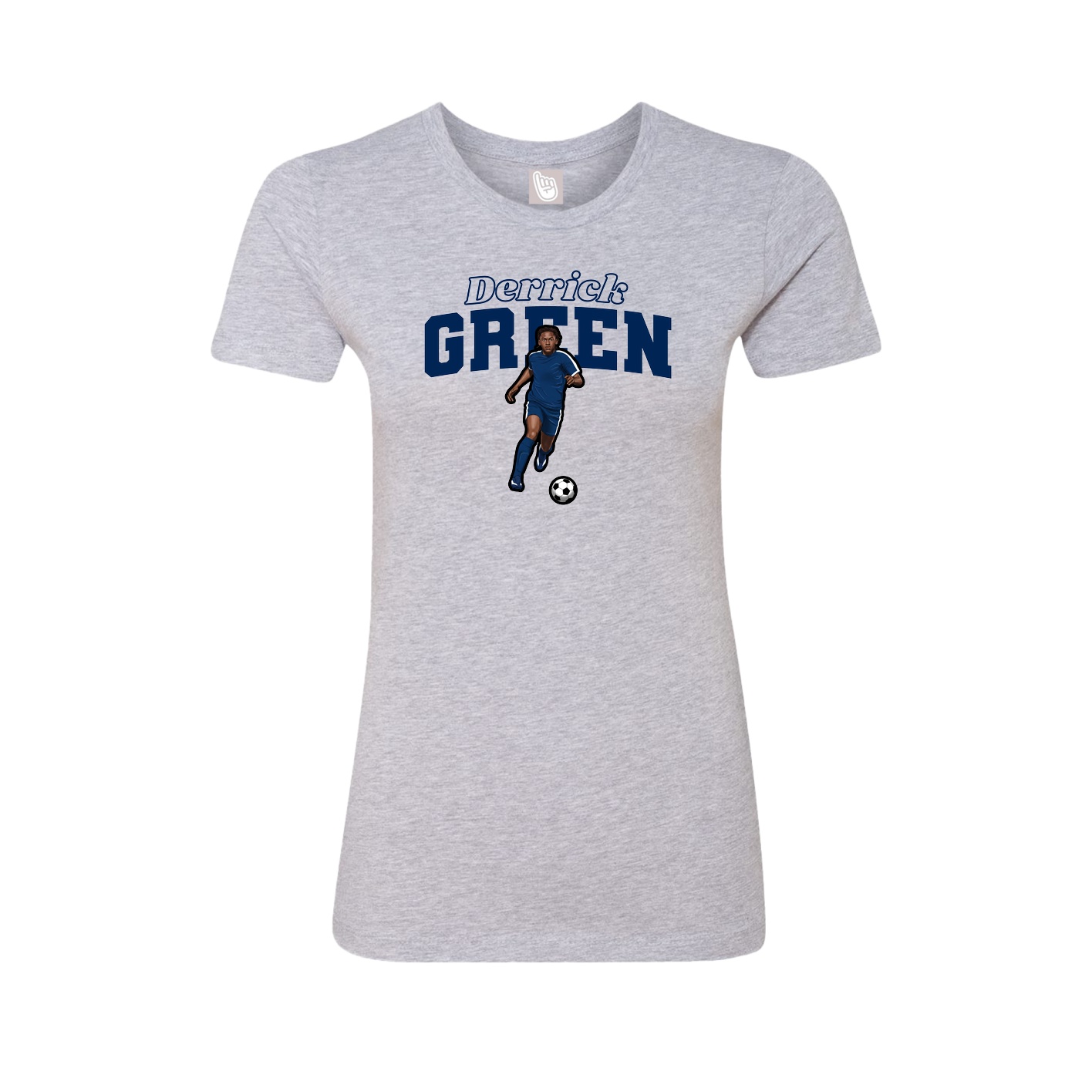 Womens Tee — Name Arch in Grey