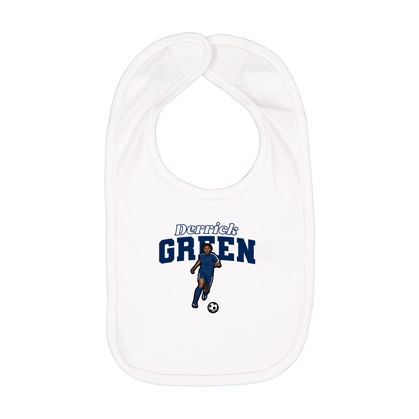 Infant Bib — Name Arch in White