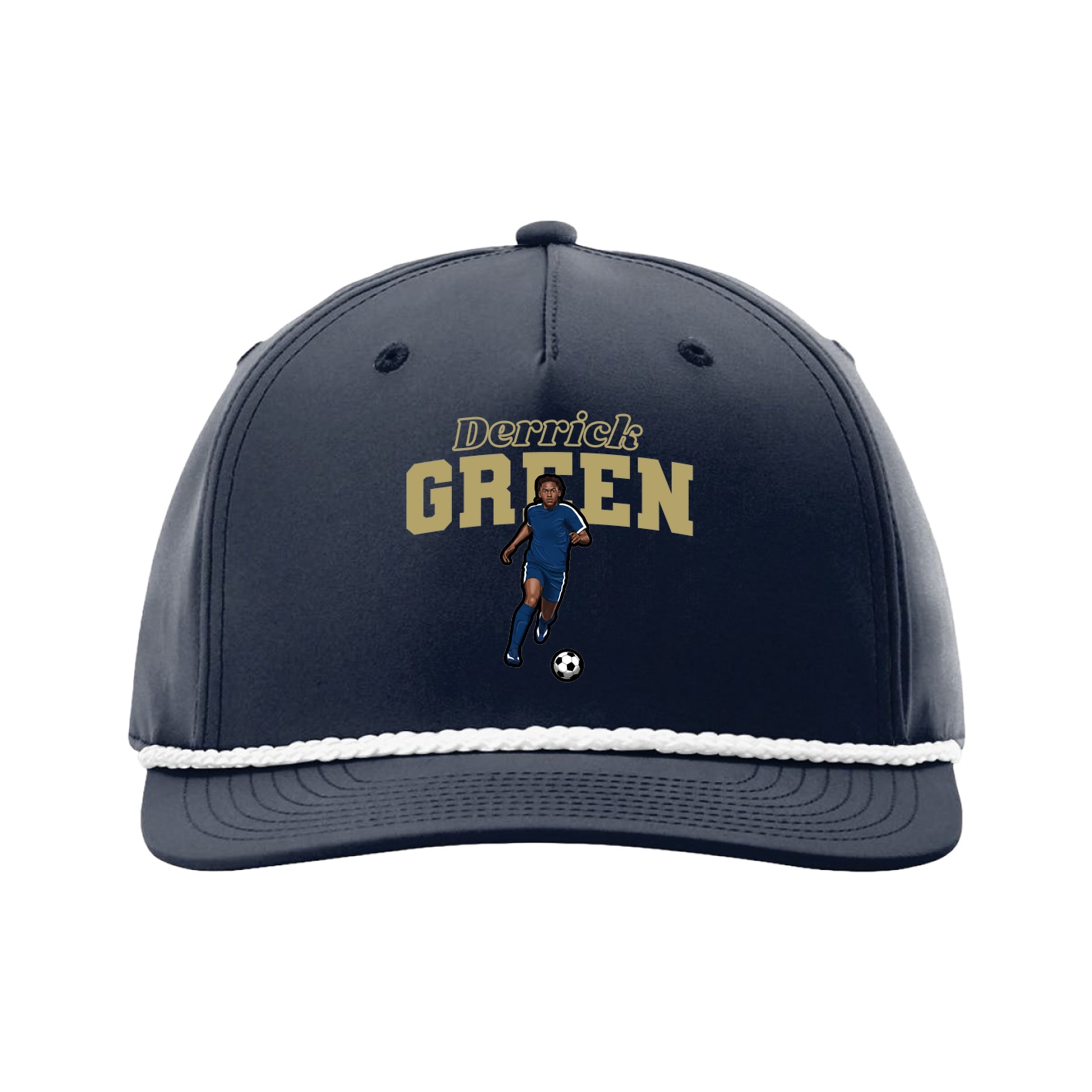 Five-Panel Classic Rope Cap — Name Arch in Navy