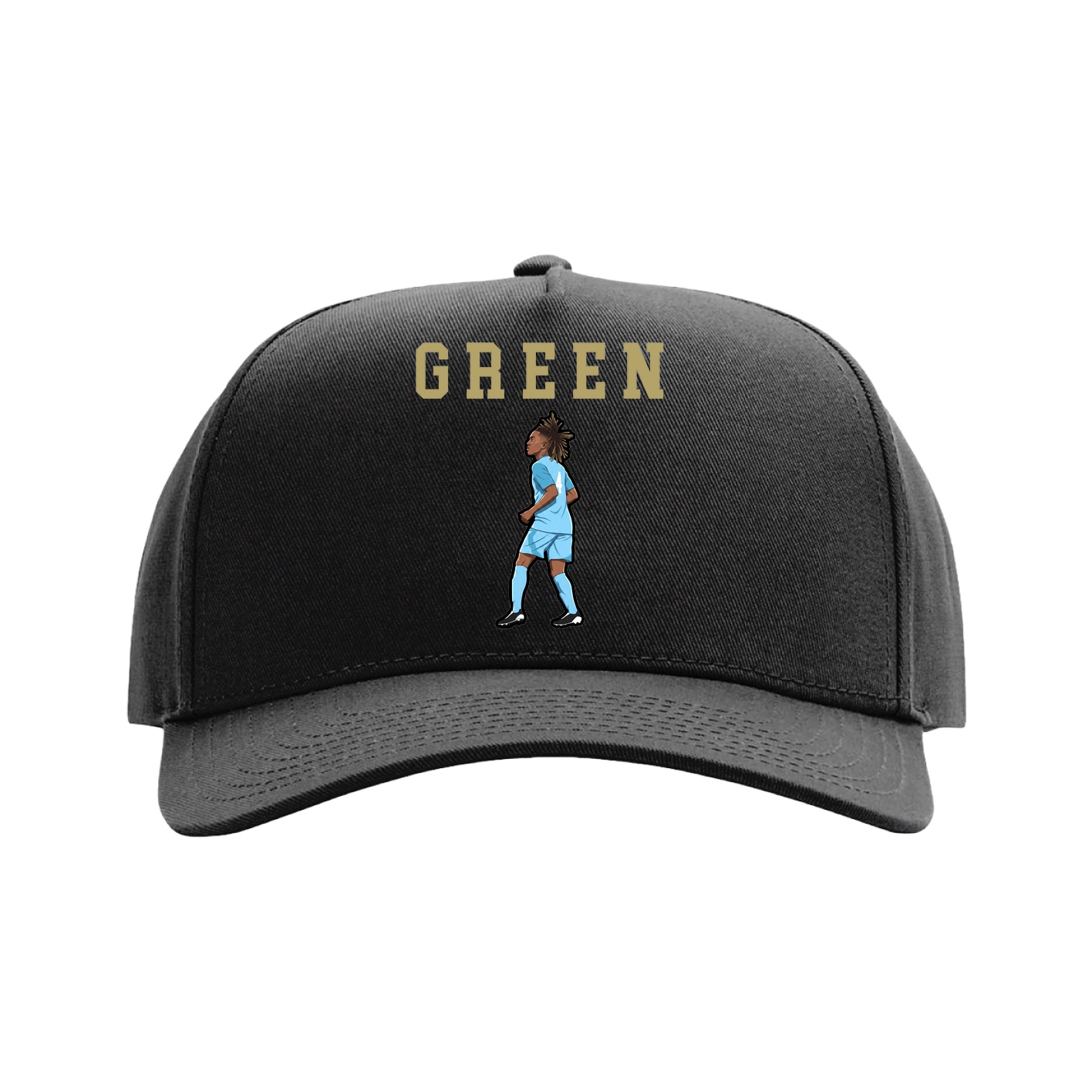 Full Fabric Five-Panel Champ Cap — Shirsey in Black