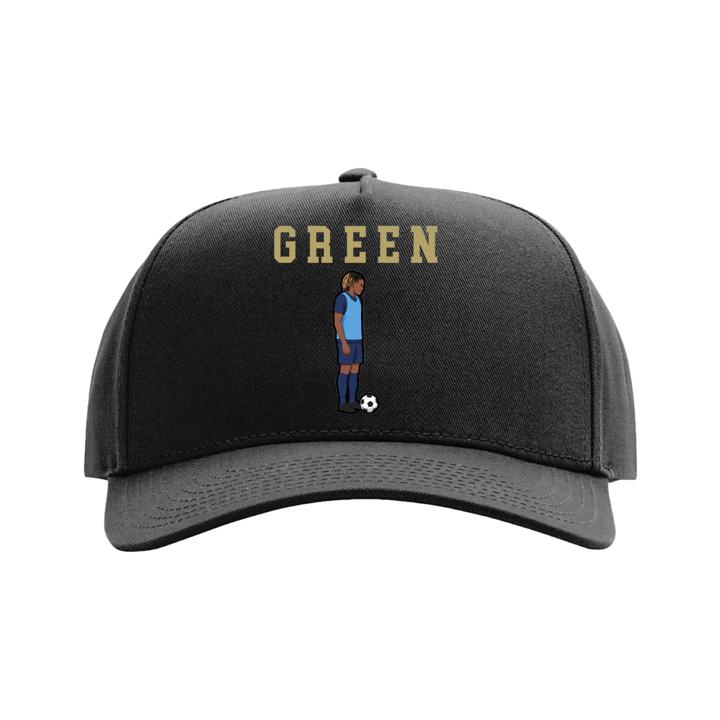 Full Fabric Five-Panel Champ Cap — Shirsey in Black