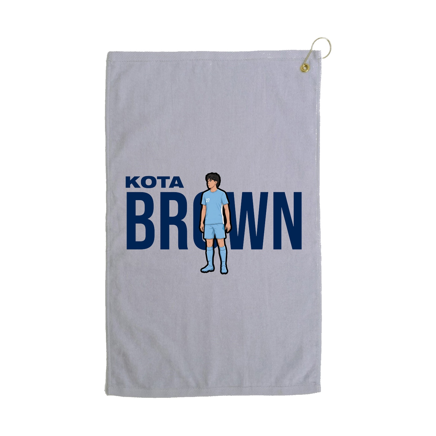 Golf Towel — Player Name in Grey