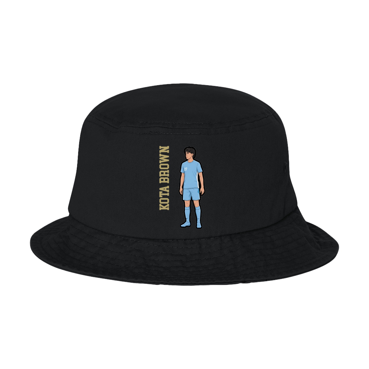 Bucket Cap — Name Vertical in Black