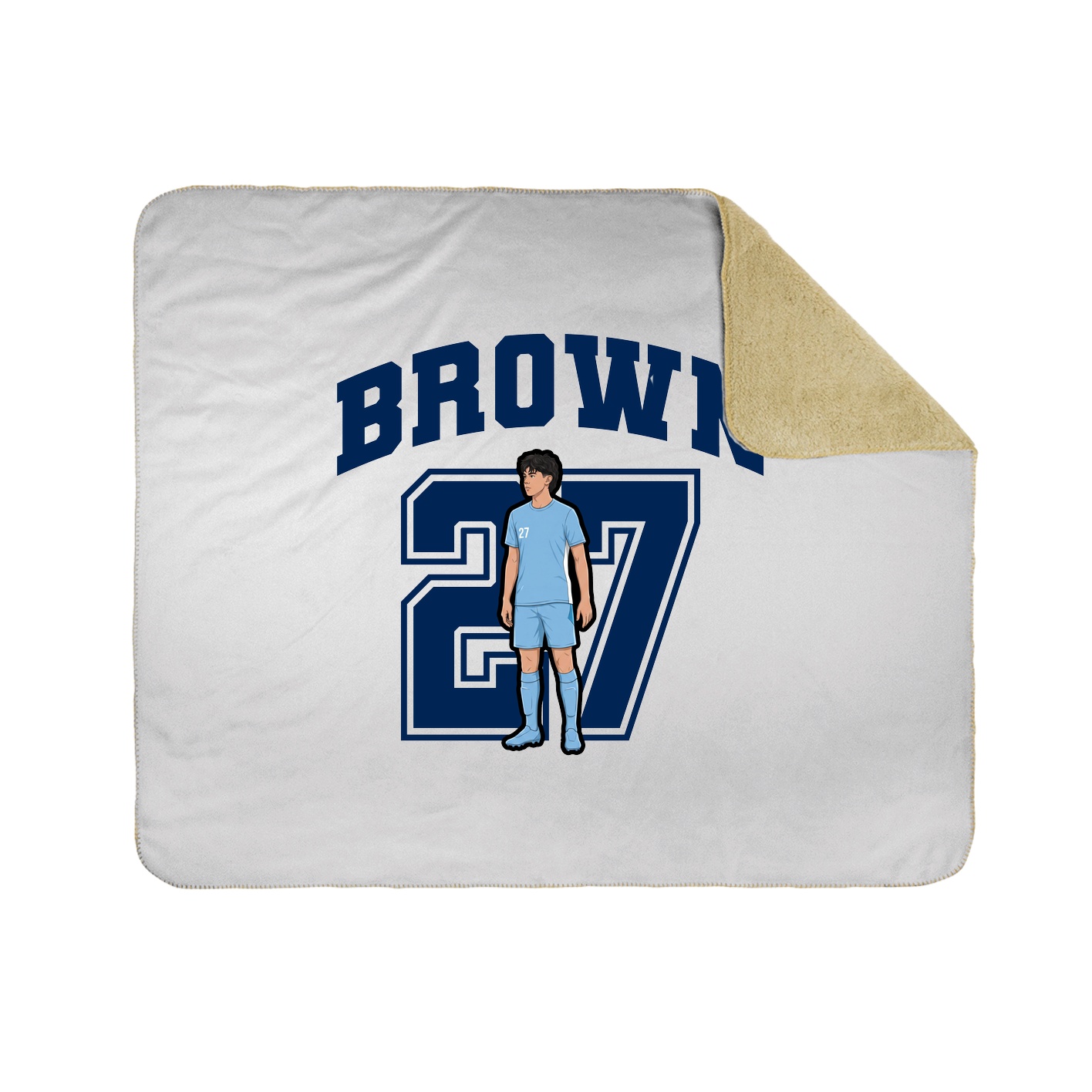 Throw Blanket — Number in White