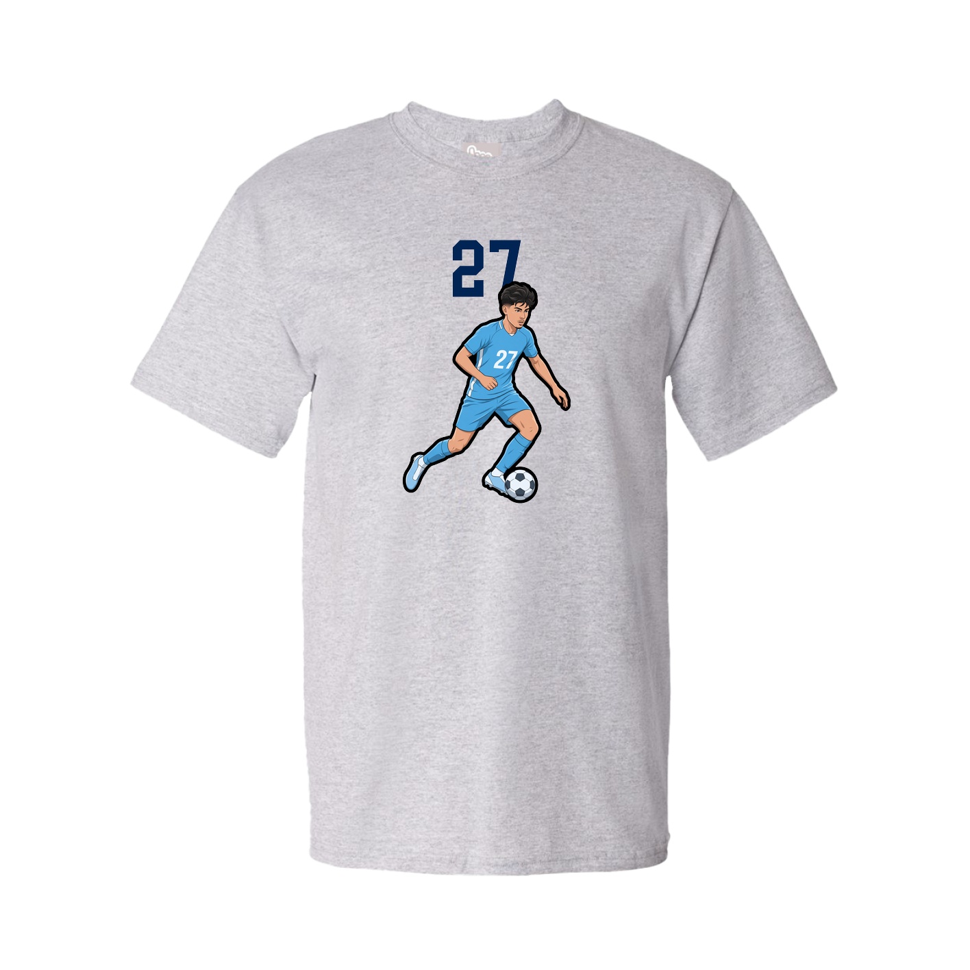 Youth Tee — Number Top in Grey