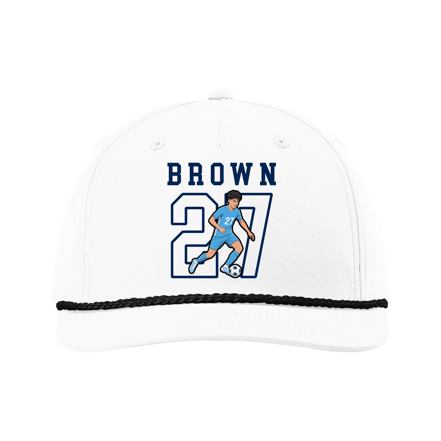 Five-Panel Classic Rope Cap — Shirsey in White