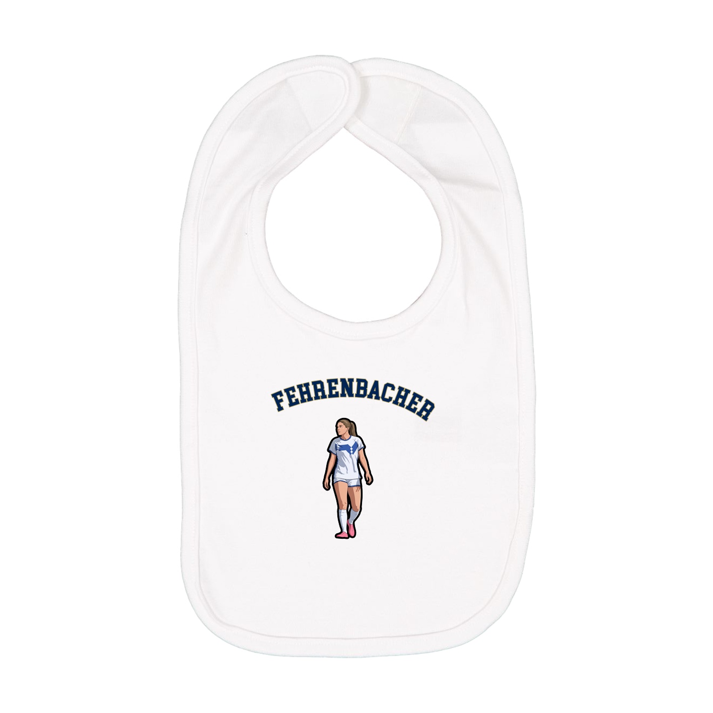Infant Bib — Shirsey Arch in White