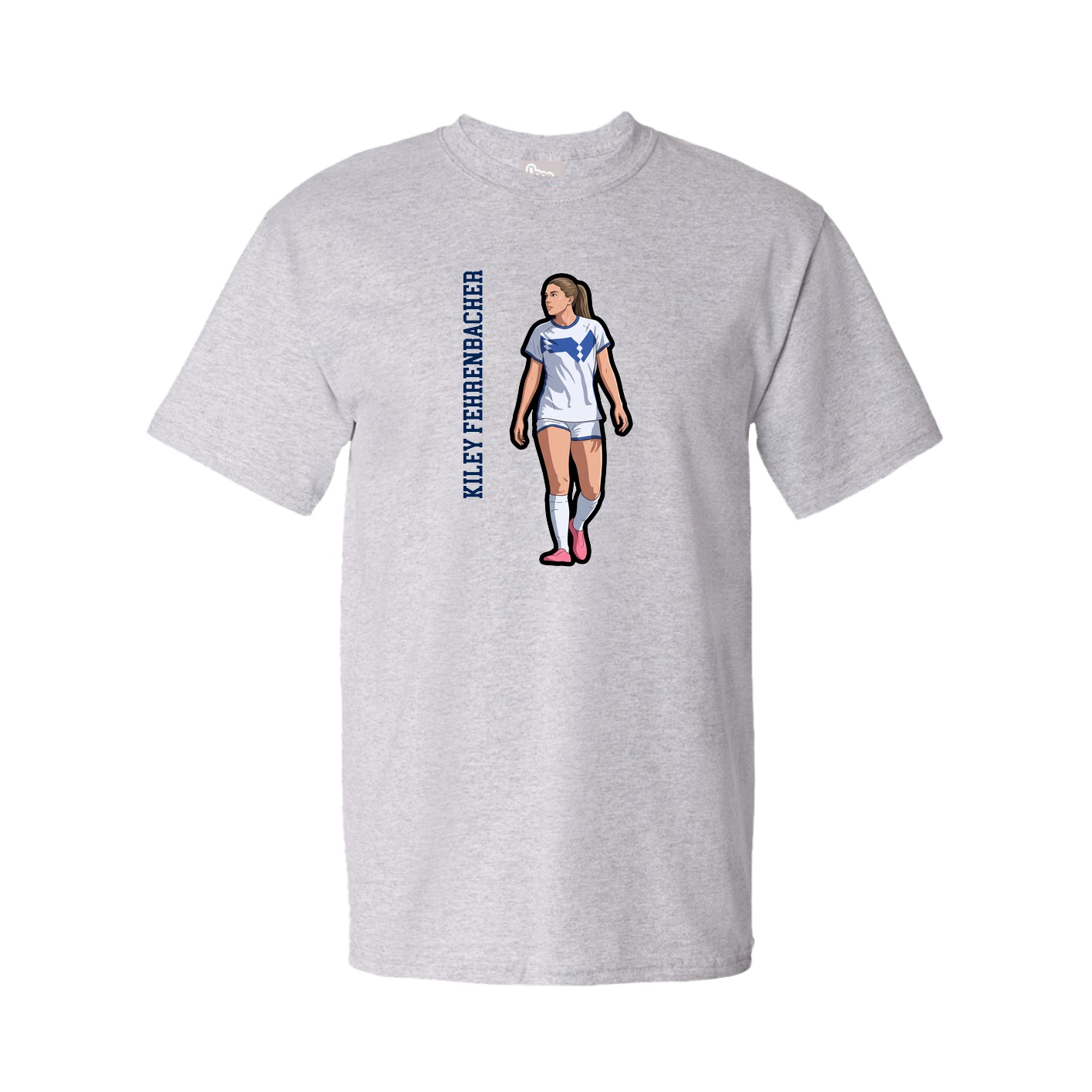 Tee — Name Vertical in Grey