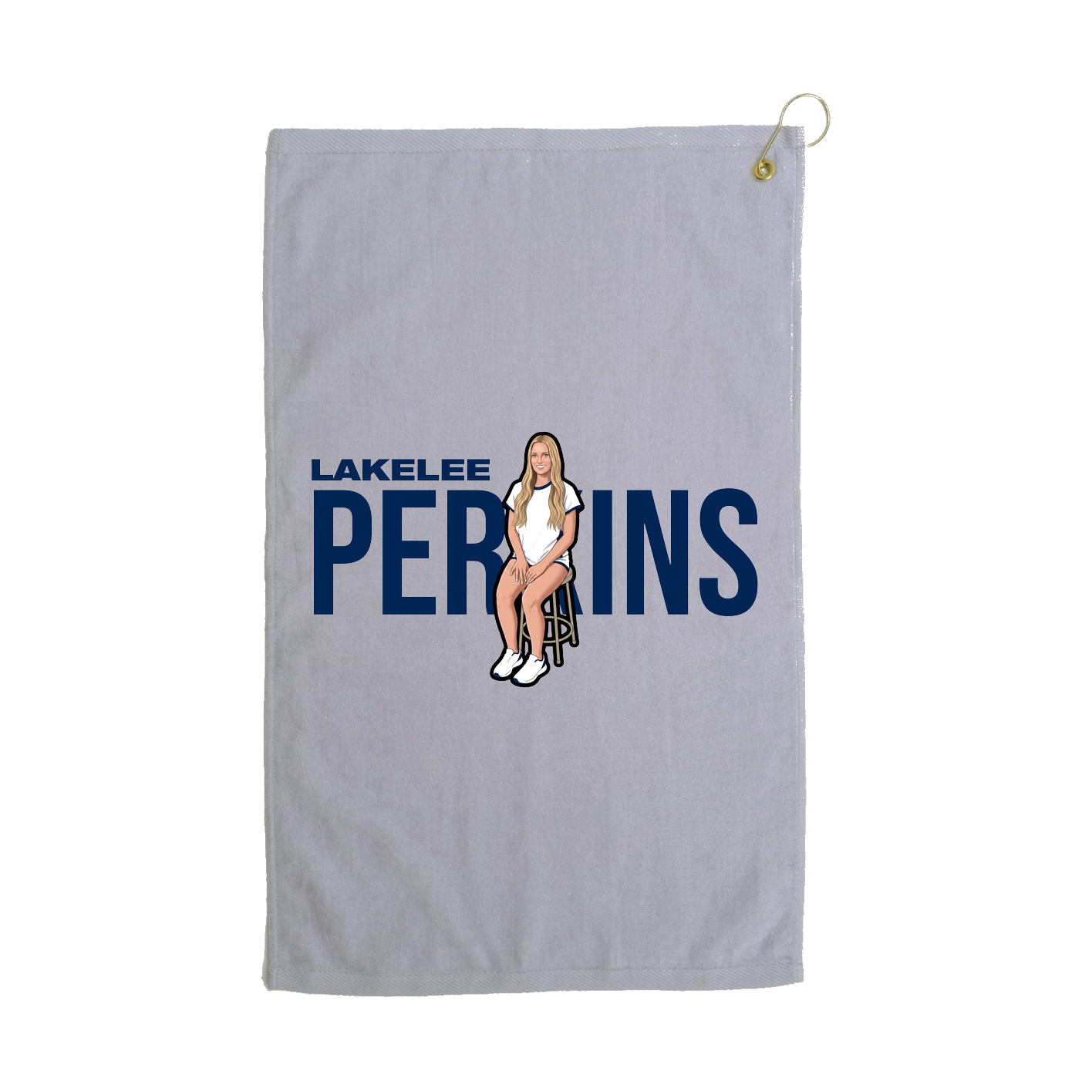 Golf Towel — Player Name in Grey