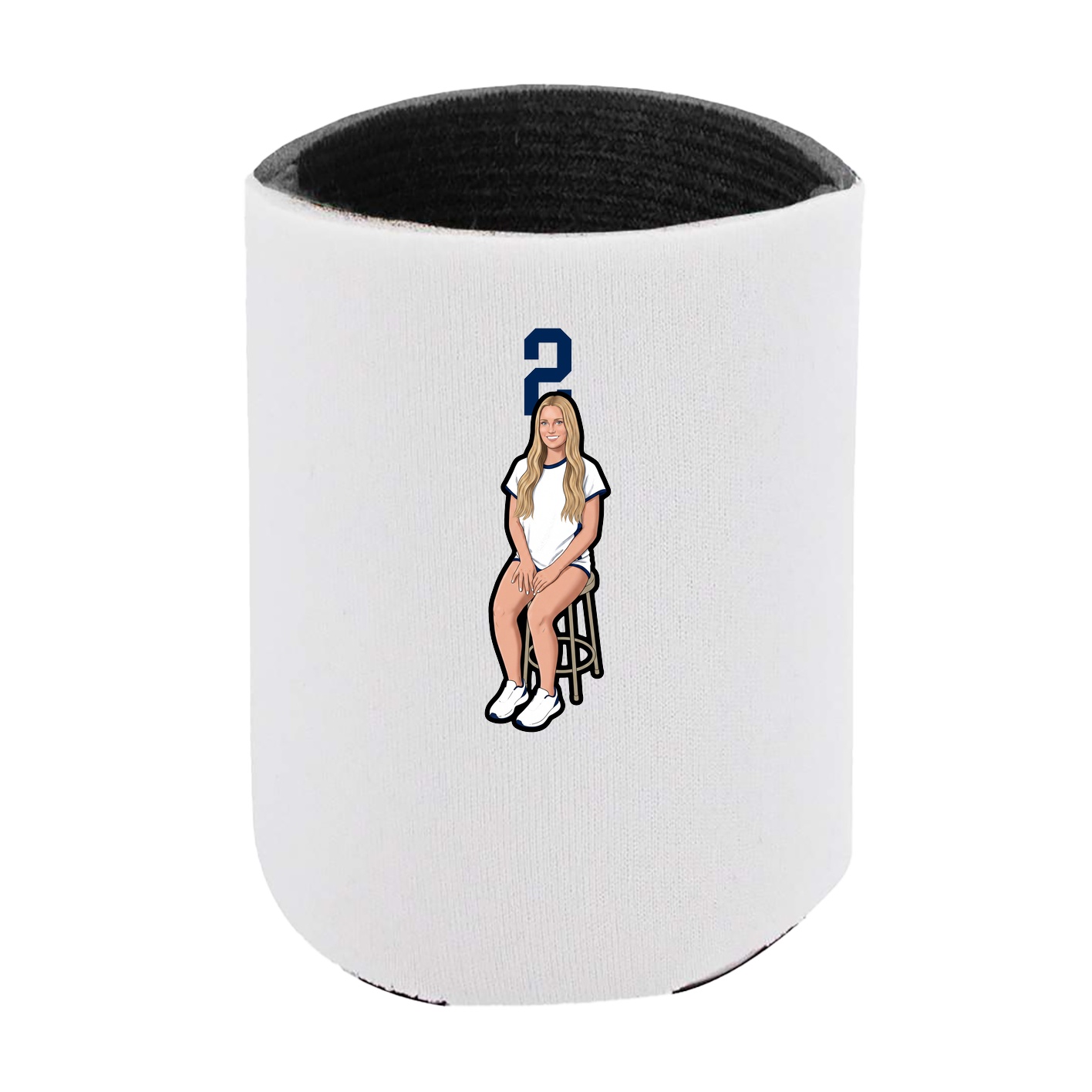 Can Holder — Number Top in White