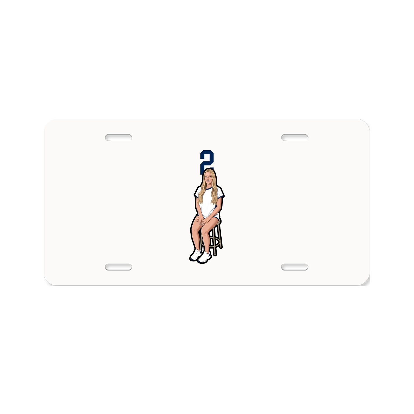 License Plate — Number Top in Classic