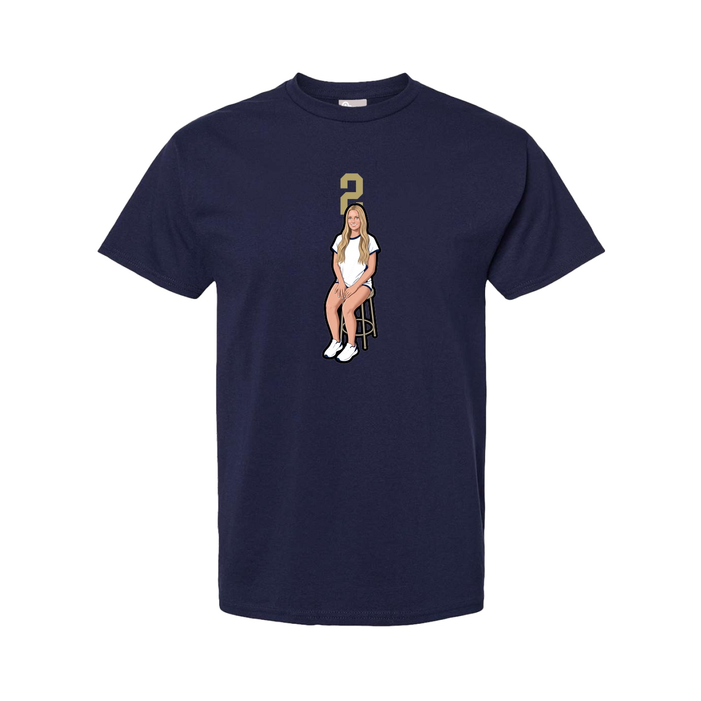 Tee — Number Top in Navy