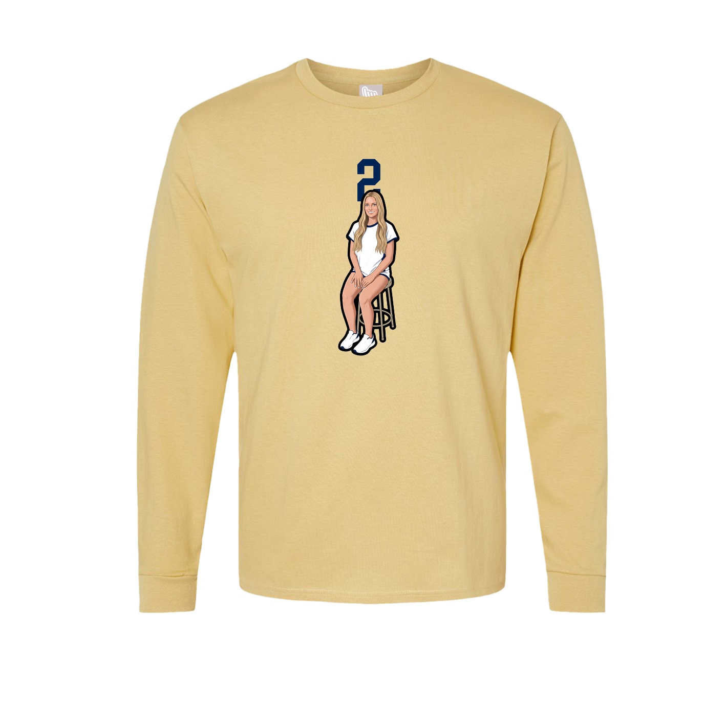 Long Sleeve Tee — Number Top in Vegas Gold