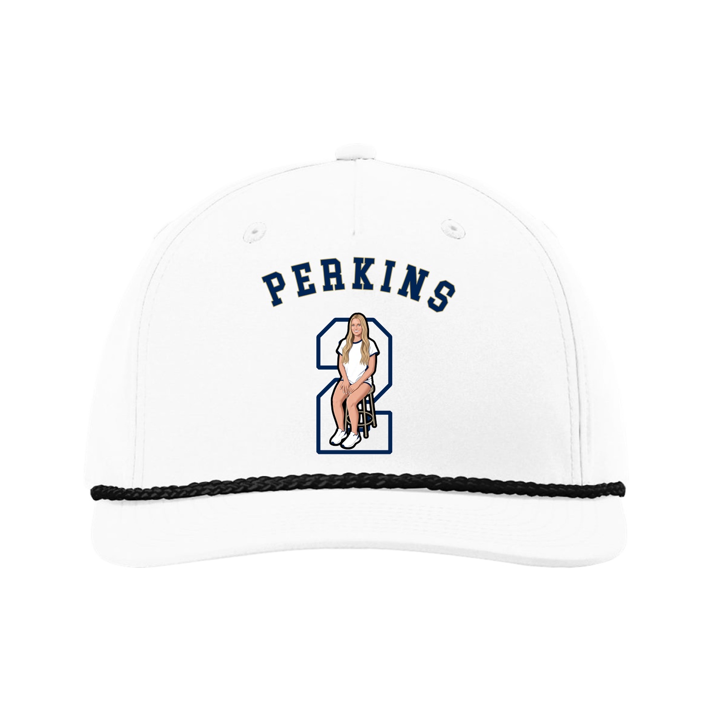 Five-Panel Classic Rope Cap — Shirsey Arch in White