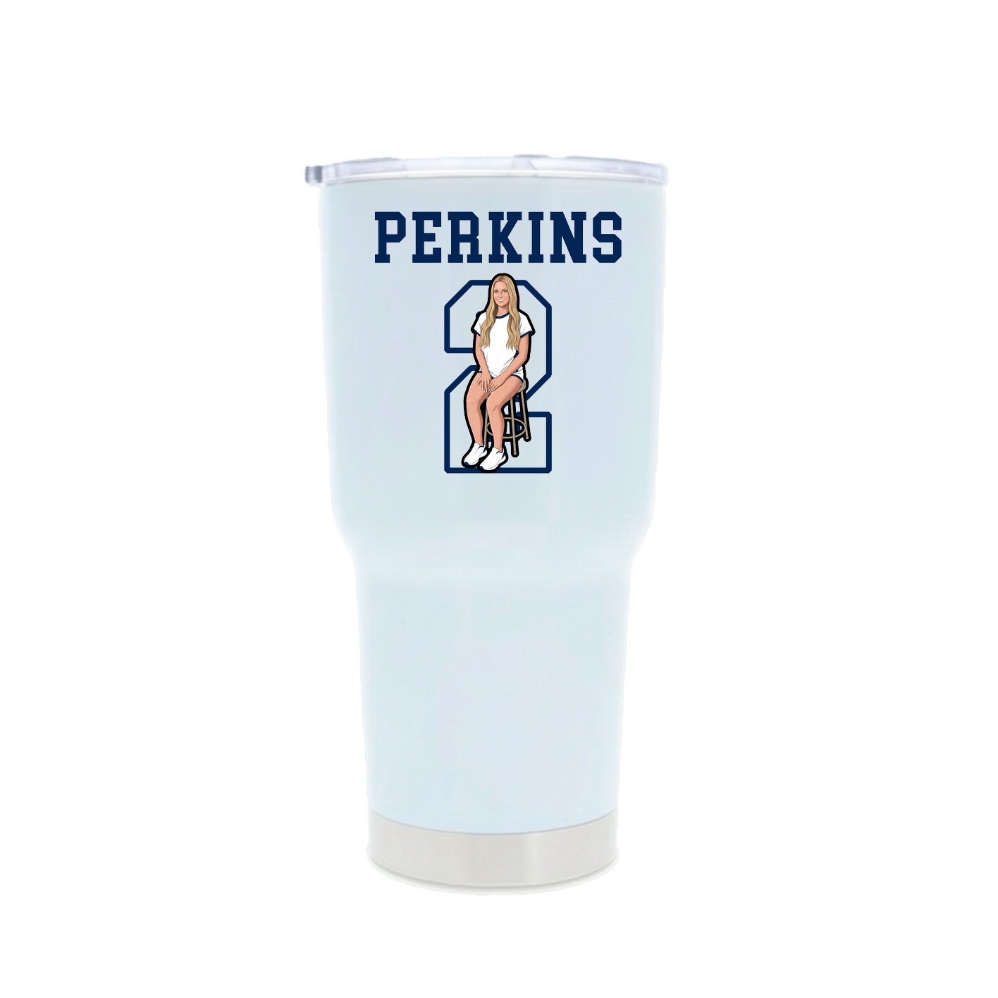 30oz Stainless Steel Tumbler — Shirsey in White