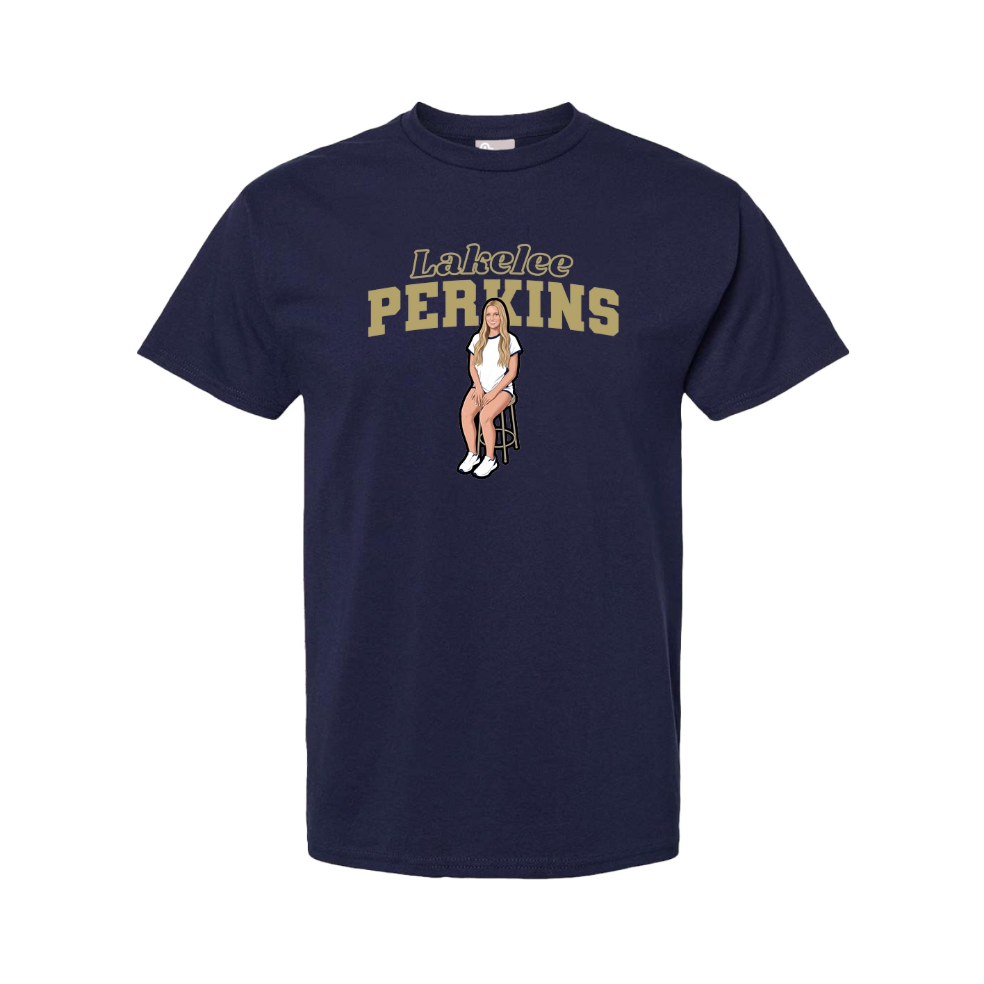 Youth Tee — Name Arch in Navy
