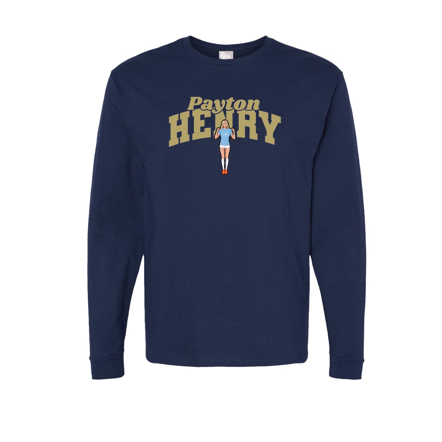 Long Sleeve Tee — Signature Arch in Navy