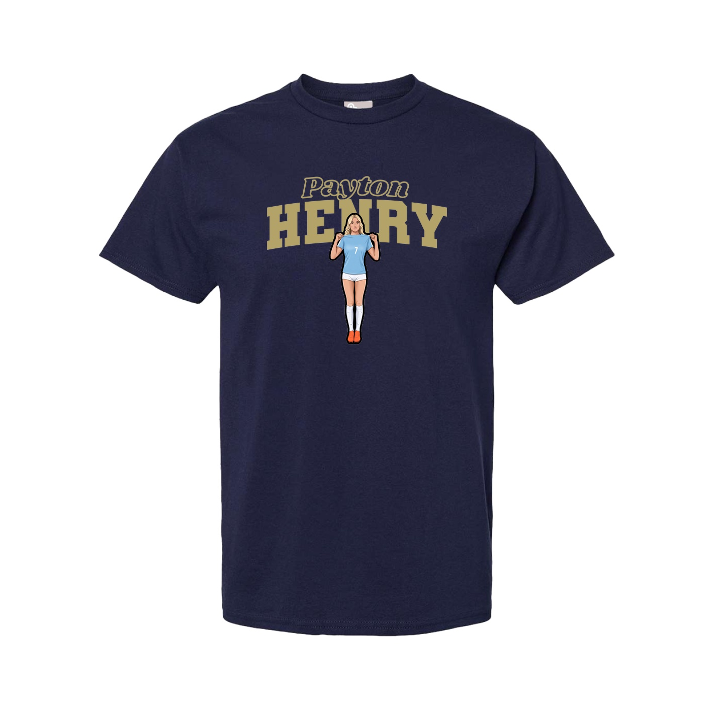 Youth Tee — Name Arch in Navy