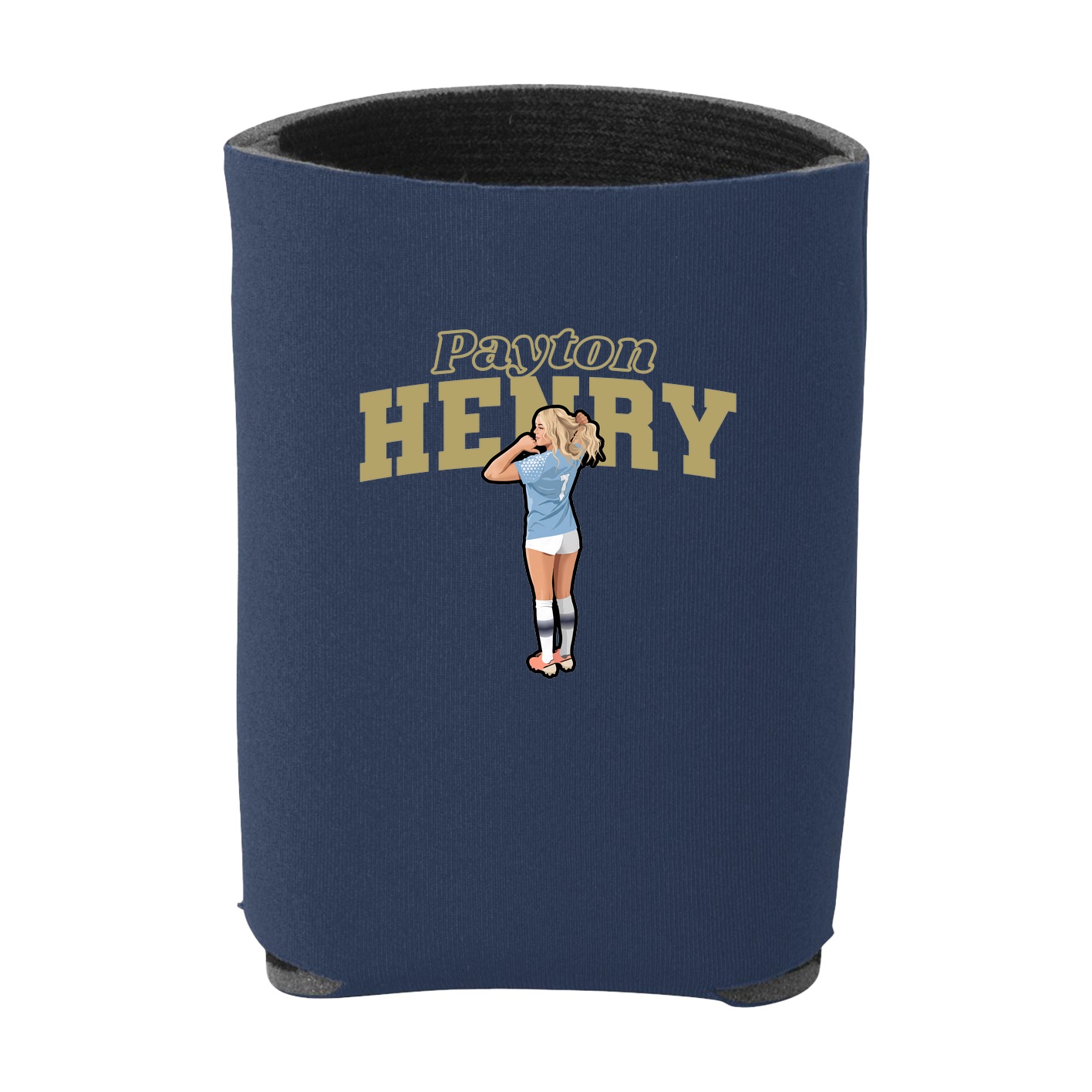 Can Holder — Name Arch in Navy