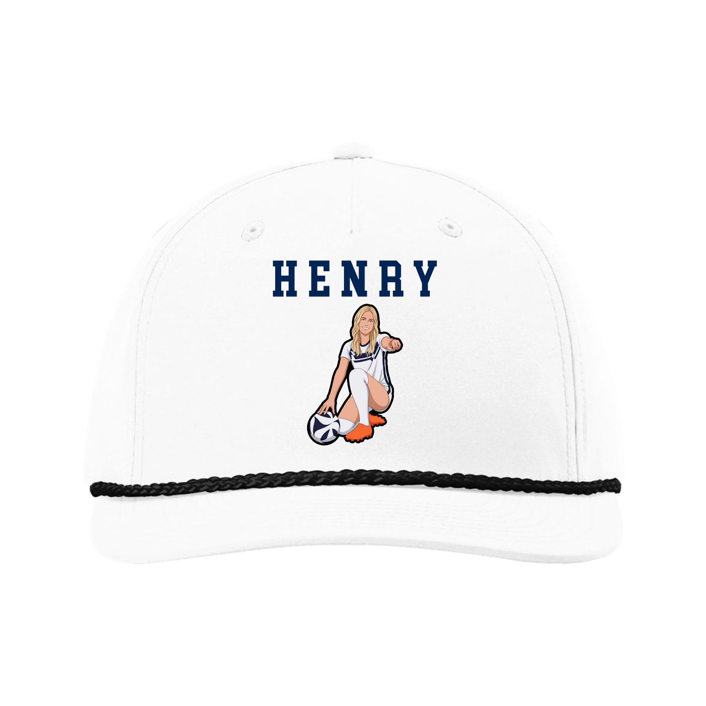 Five-Panel Classic Rope Cap — Shirsey in White