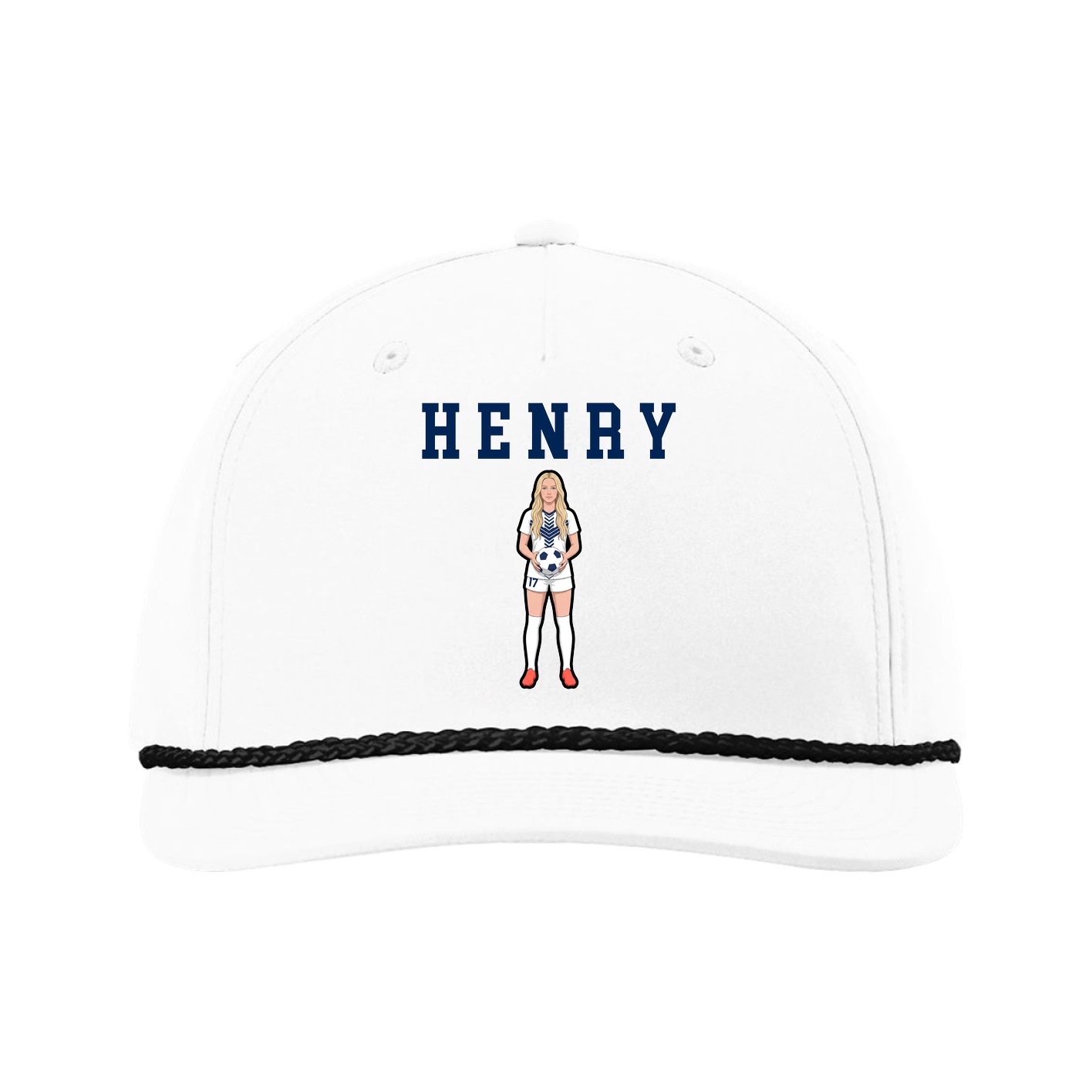Five-Panel Classic Rope Cap — Shirsey in White