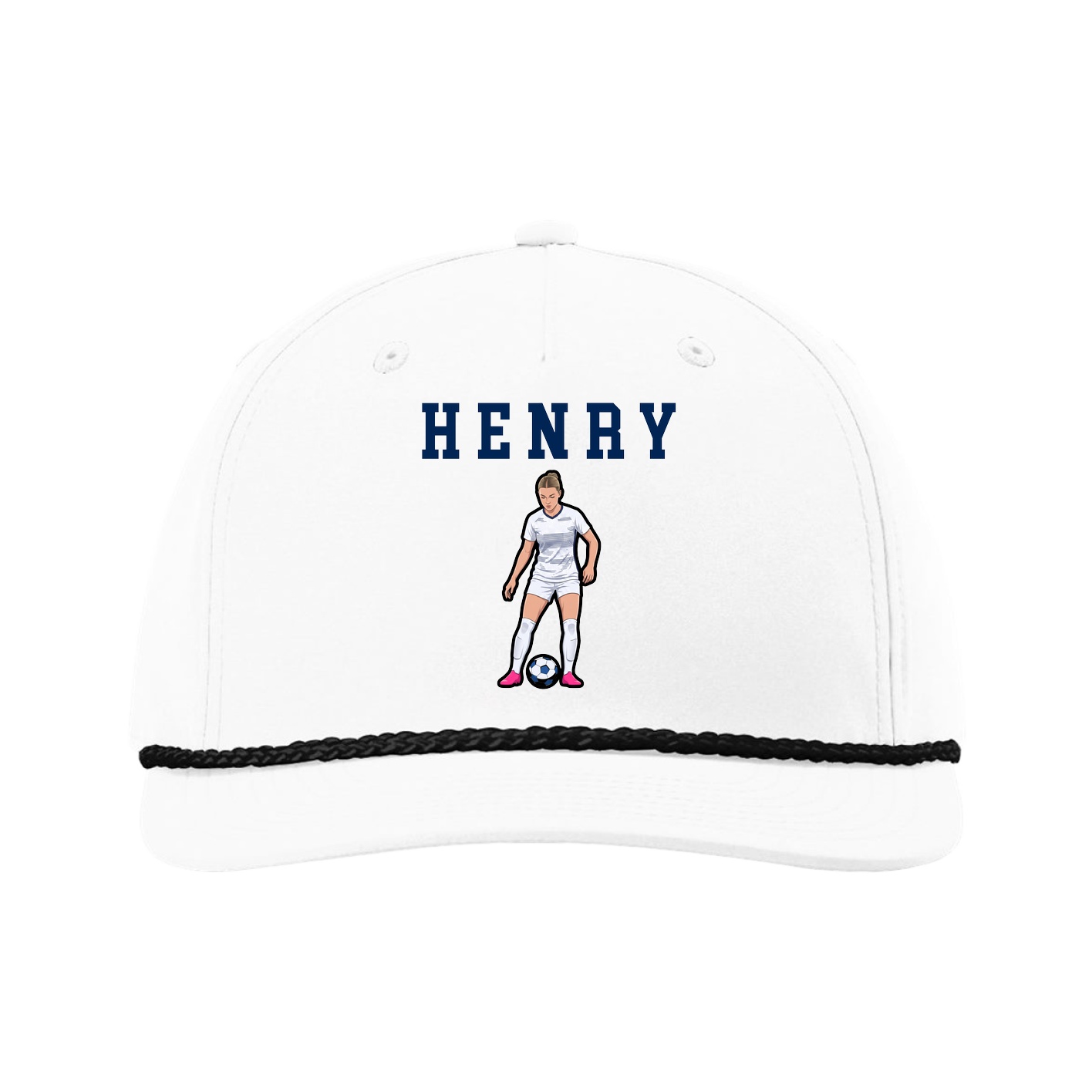 Five-Panel Classic Rope Cap — Shirsey in White
