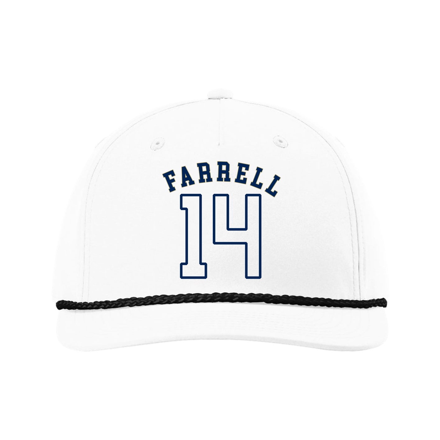 Five-Panel Classic Rope Cap — Shirsey Arch in White