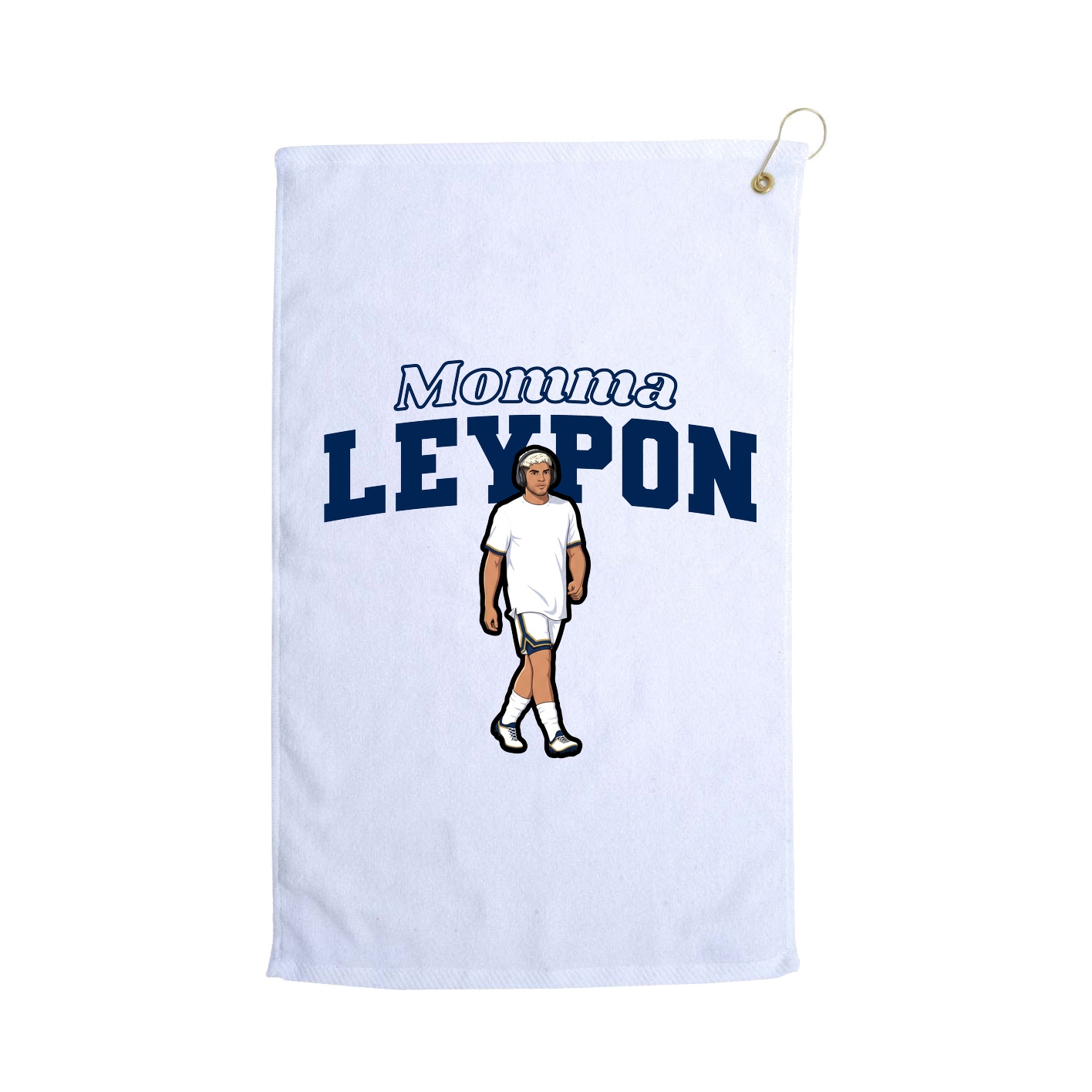 Golf Towel — Mothers Day Block in White