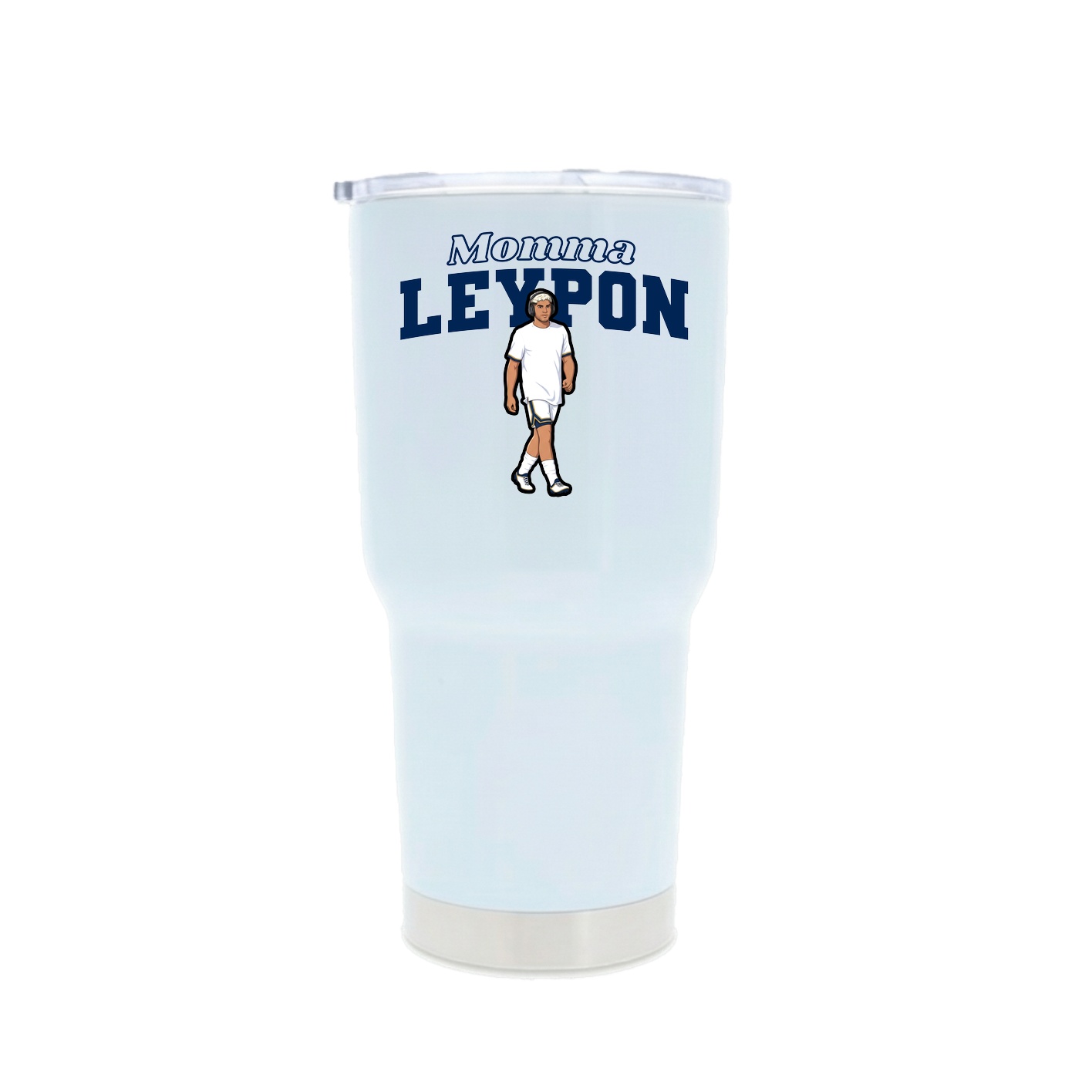 30oz Stainless Steel Tumbler — Mothers Day Block in White