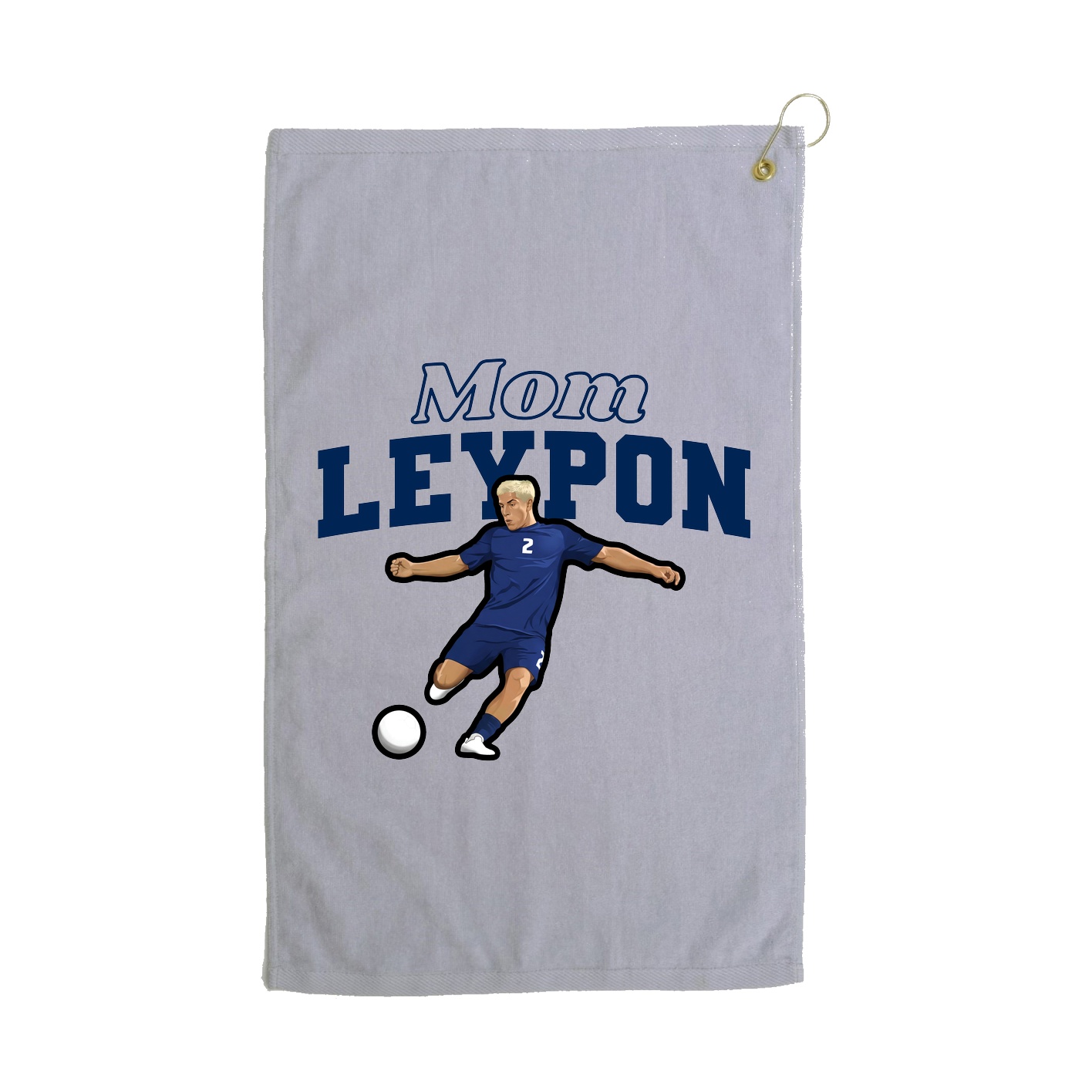 Golf Towel — Mothers Day Block in Grey