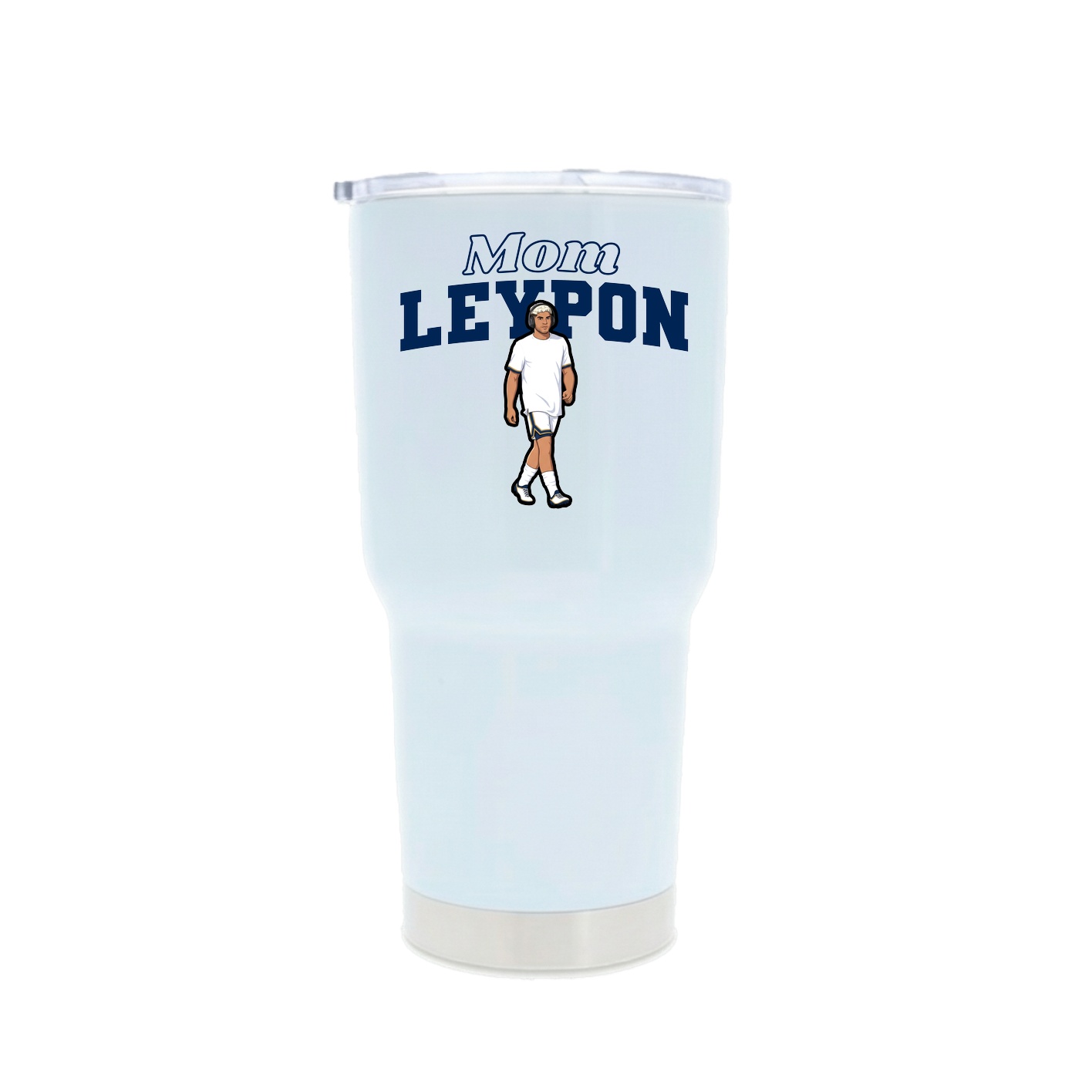 30oz Stainless Steel Tumbler — Mothers Day Block in White