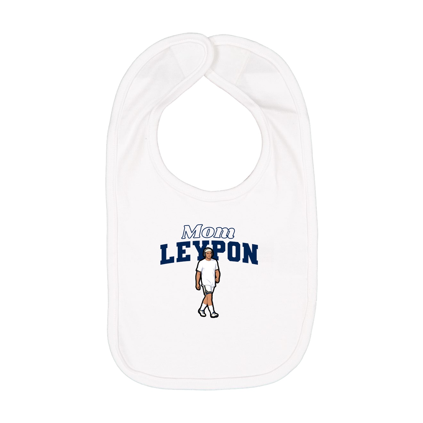 Infant Bib — Mothers Day Block in White