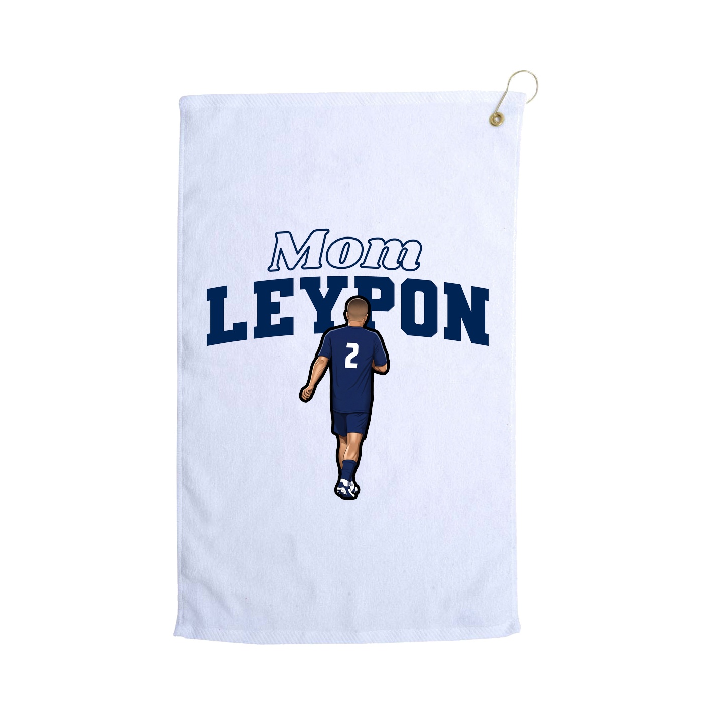 Golf Towel — Mothers Day Block in White