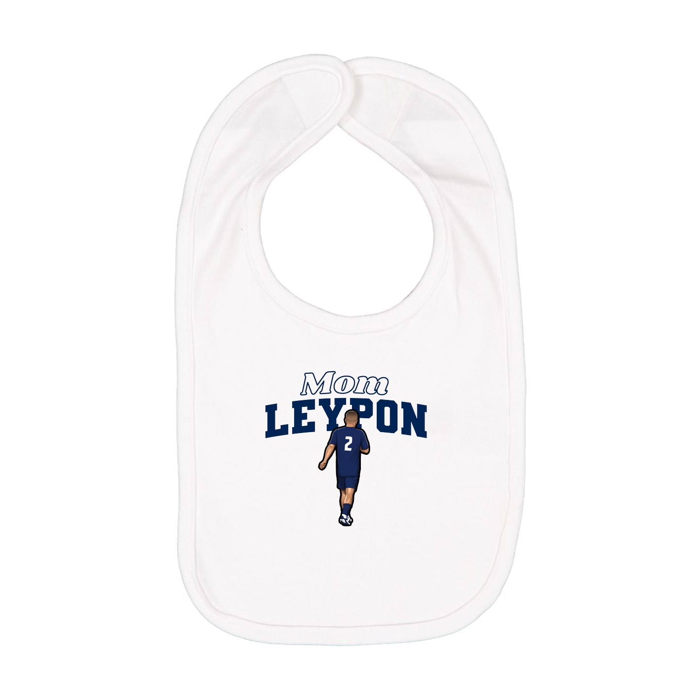 Infant Bib — Mothers Day Block in White