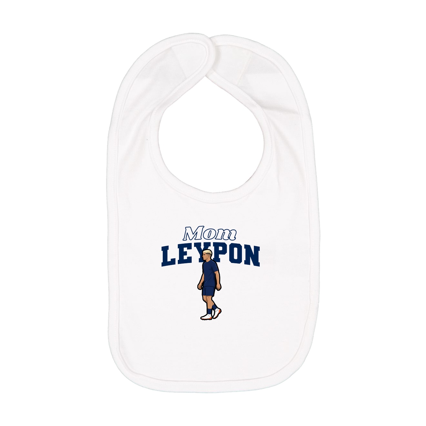 Infant Bib — Mothers Day Block in White