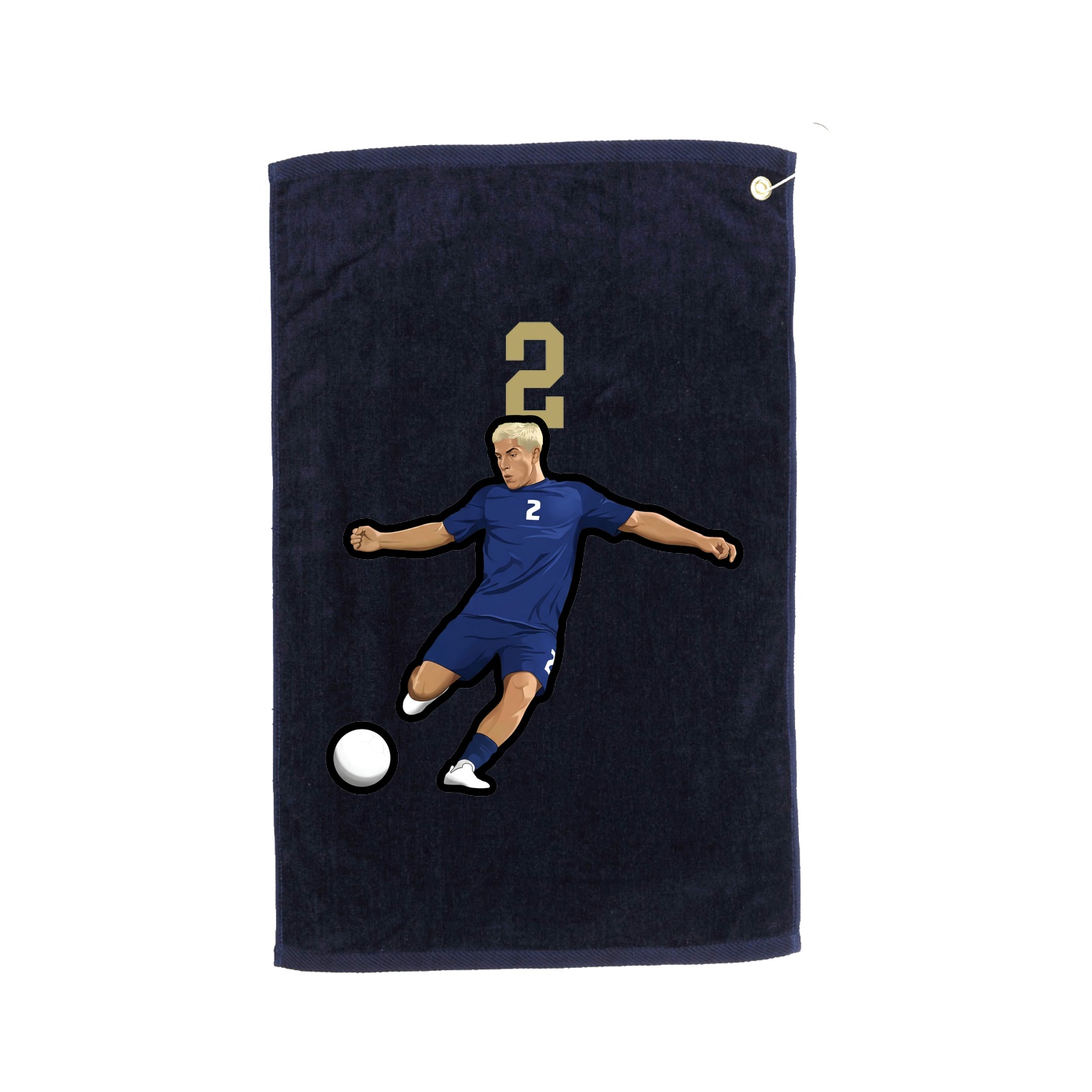 Golf Towel — Number Top in Navy