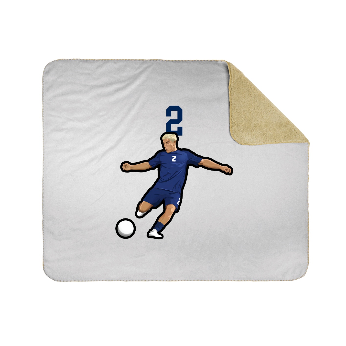 Throw Blanket — Number Top in White