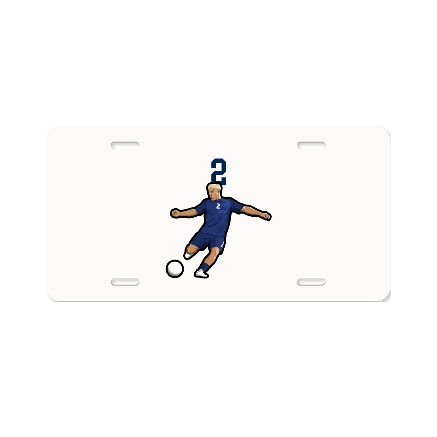 License Plate — Number Top in Classic