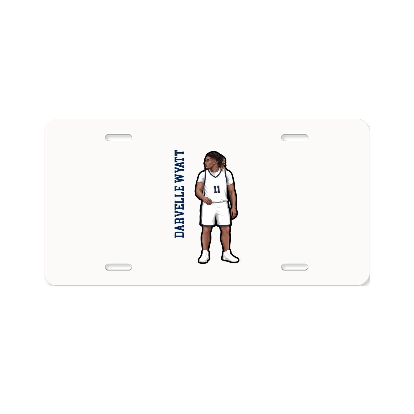 License Plate — Name Vertical in Classic