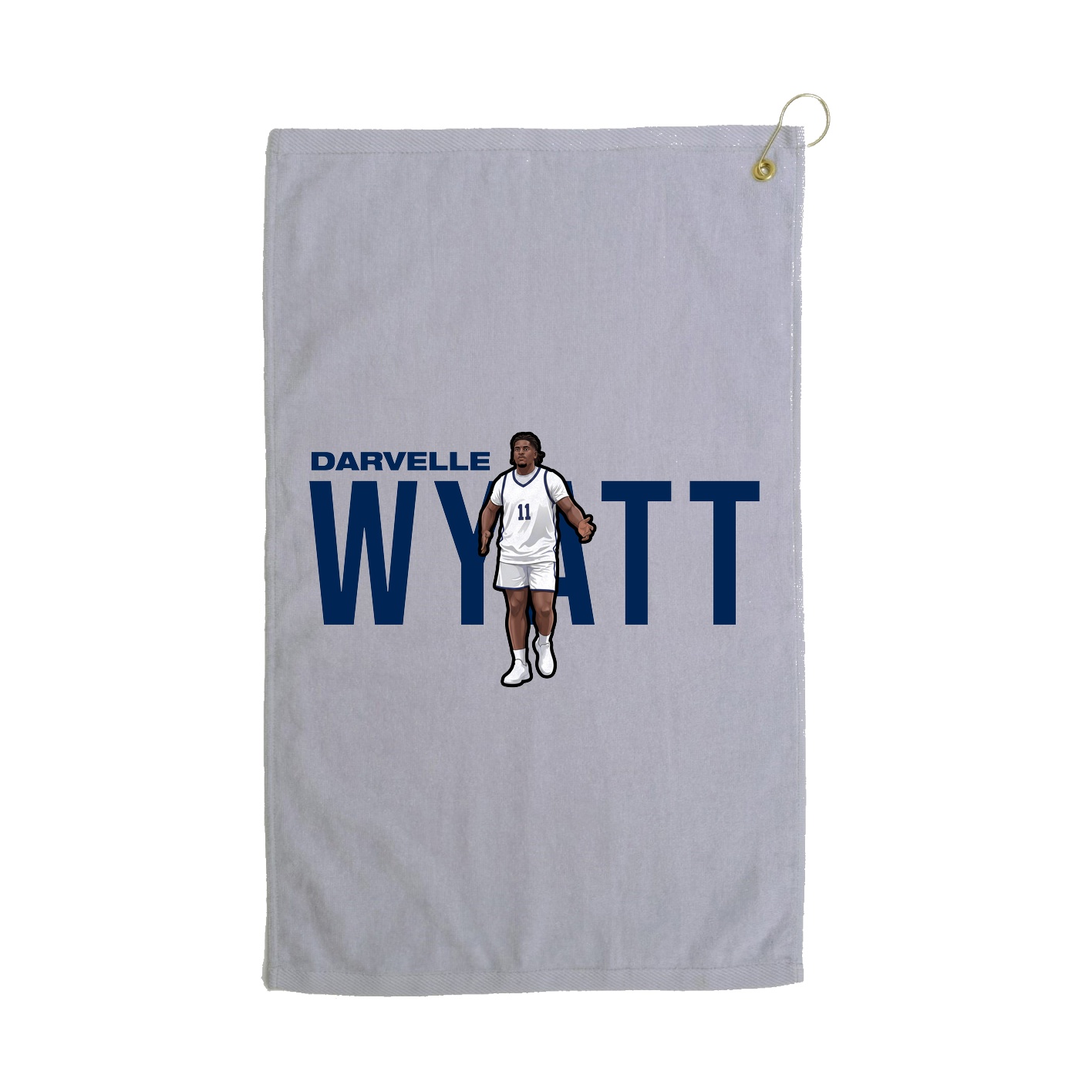 Golf Towel — Player Name in Grey