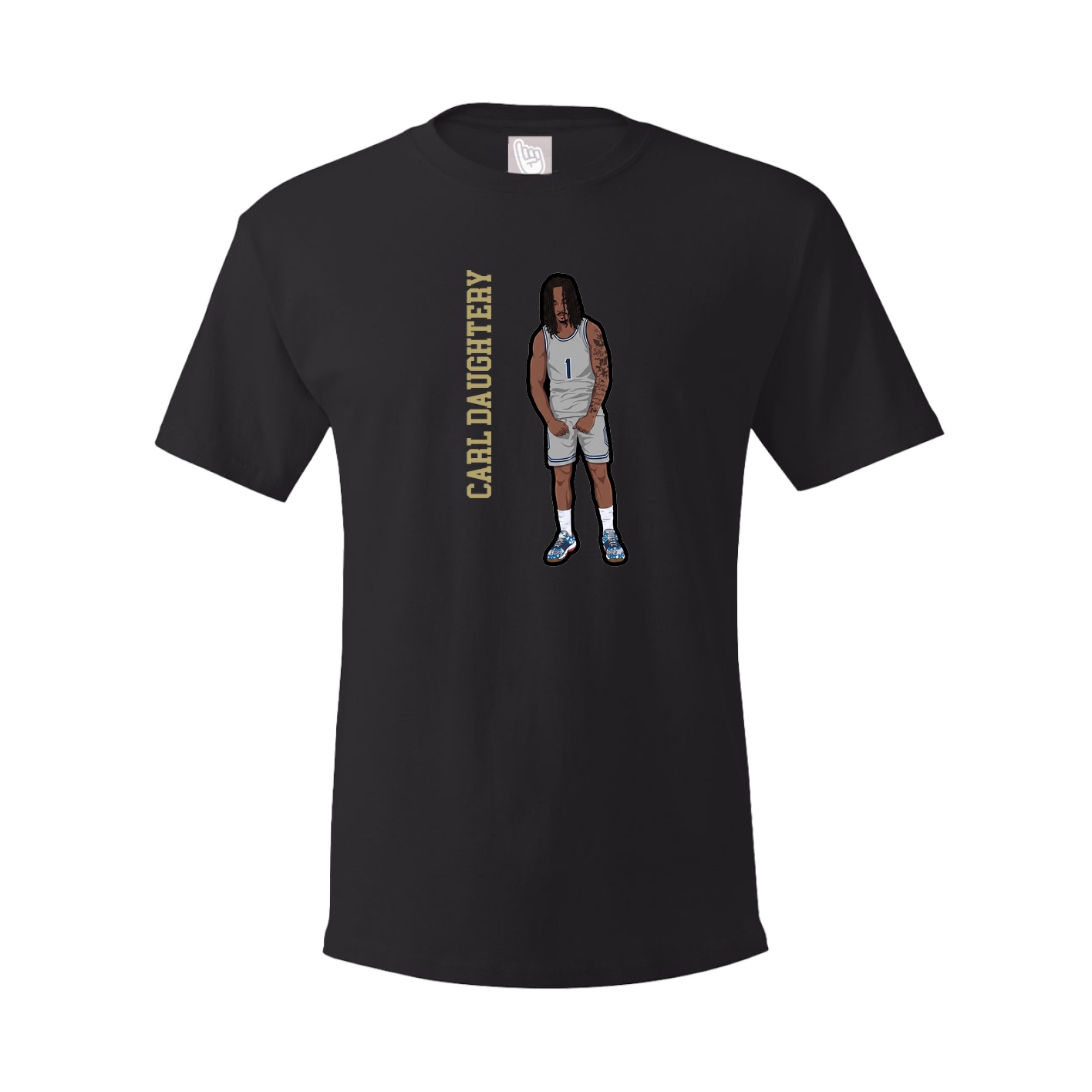 Youth Tee — Name Vertical in Black