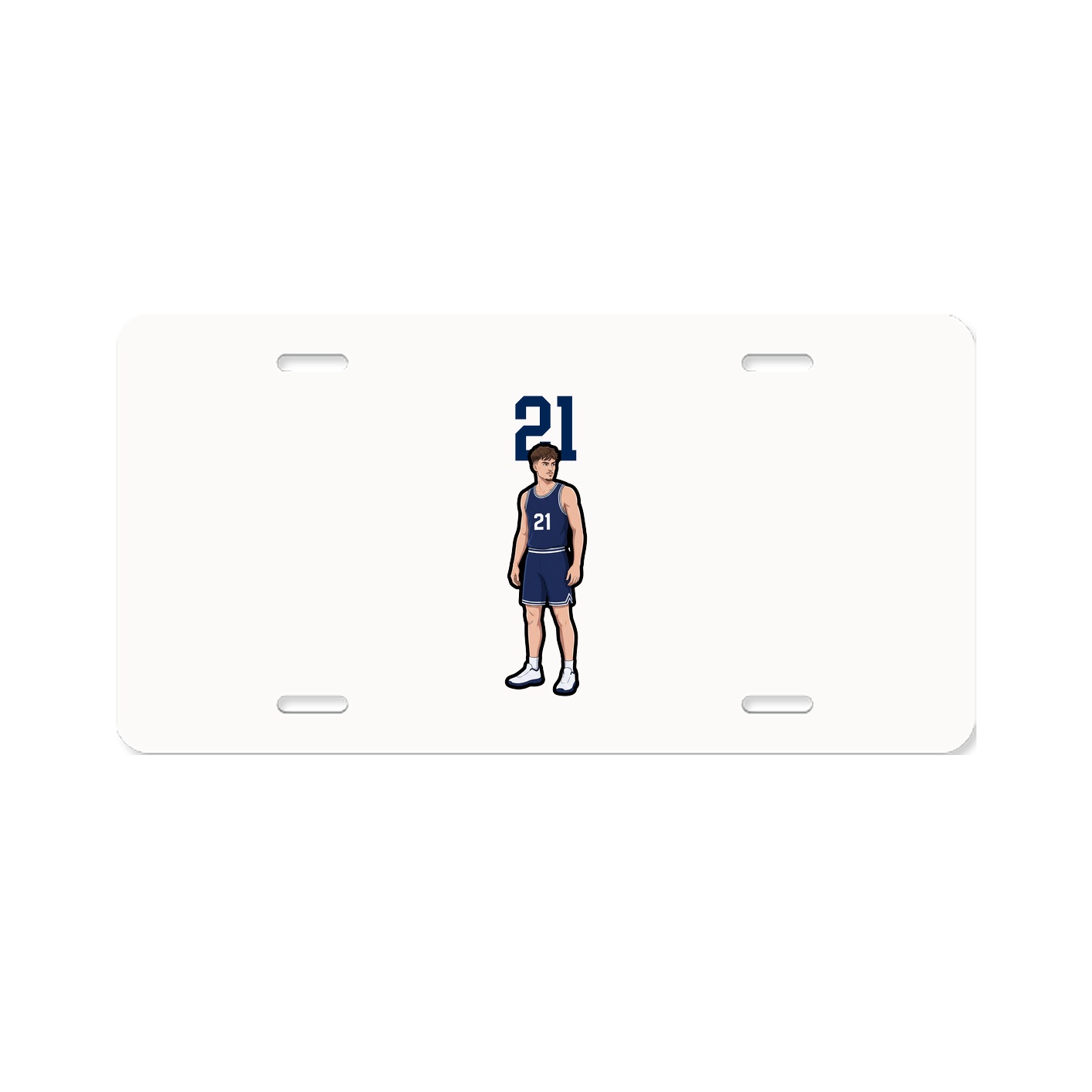 License Plate — Number Top in Classic