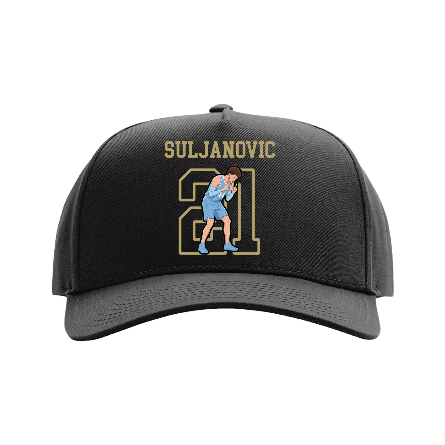 Full Fabric Five-Panel Champ Cap — Shirsey in Black
